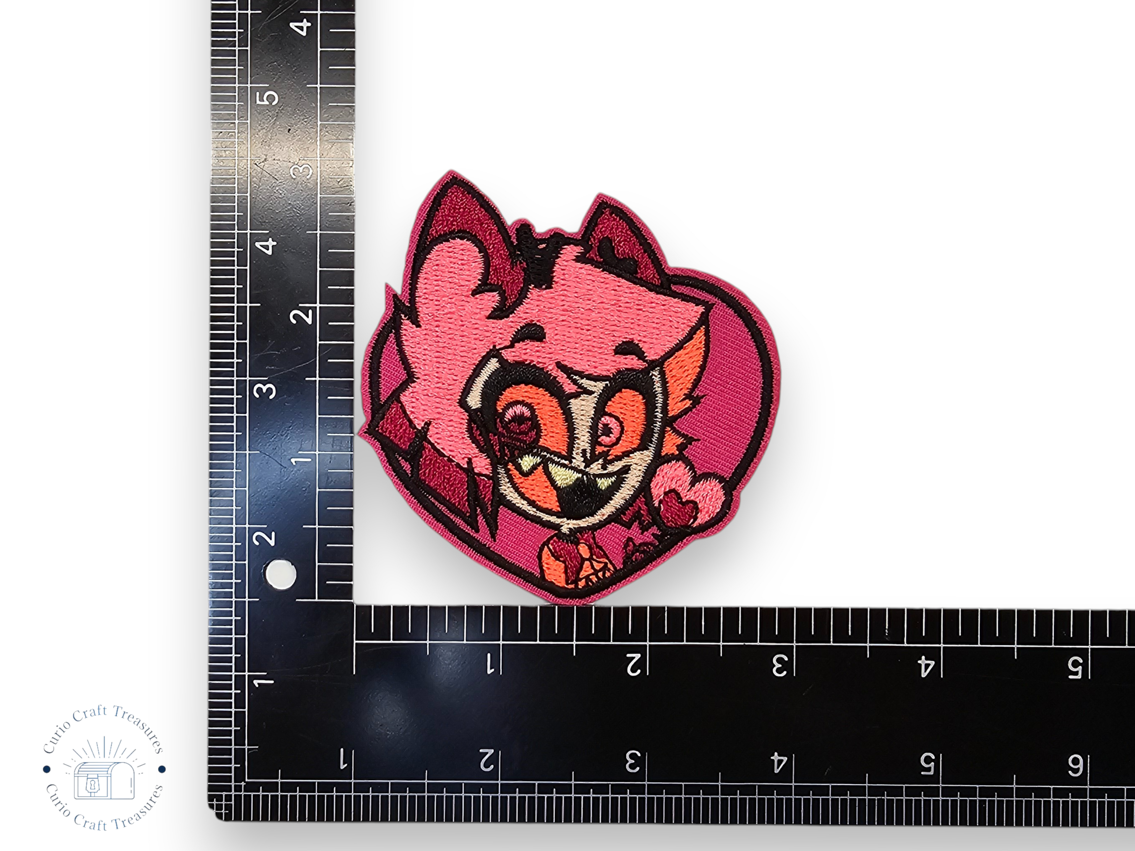 Embroided Patch, Iron on, Glue, Craft supply, Embroidery, Fabric, Tv show, Cartoon, Duck, Cat, heart, hell