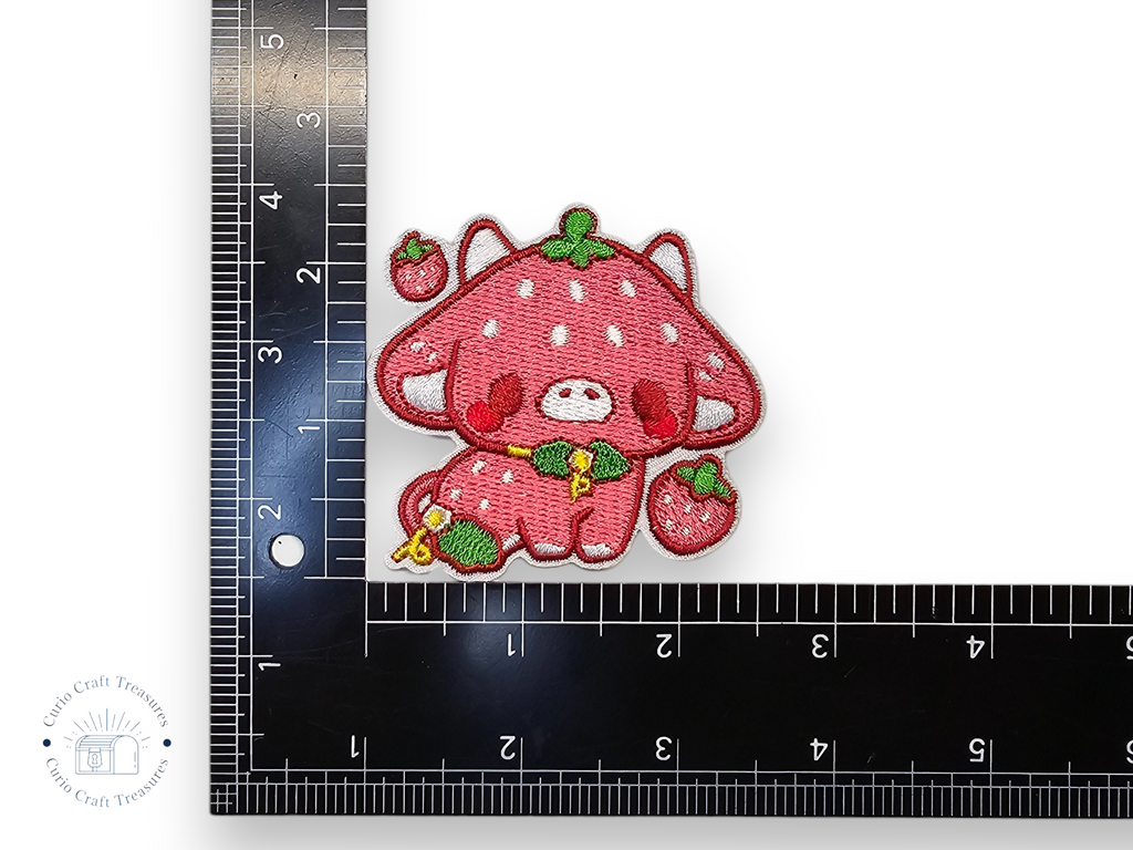 Parche bordado, termoadhesivo, pegamento, material para manualidades, bordado, tela, fresa, capibara, zorro, ajolote, vaca, panda rojo, lazo, bonito, rosa, kawaii