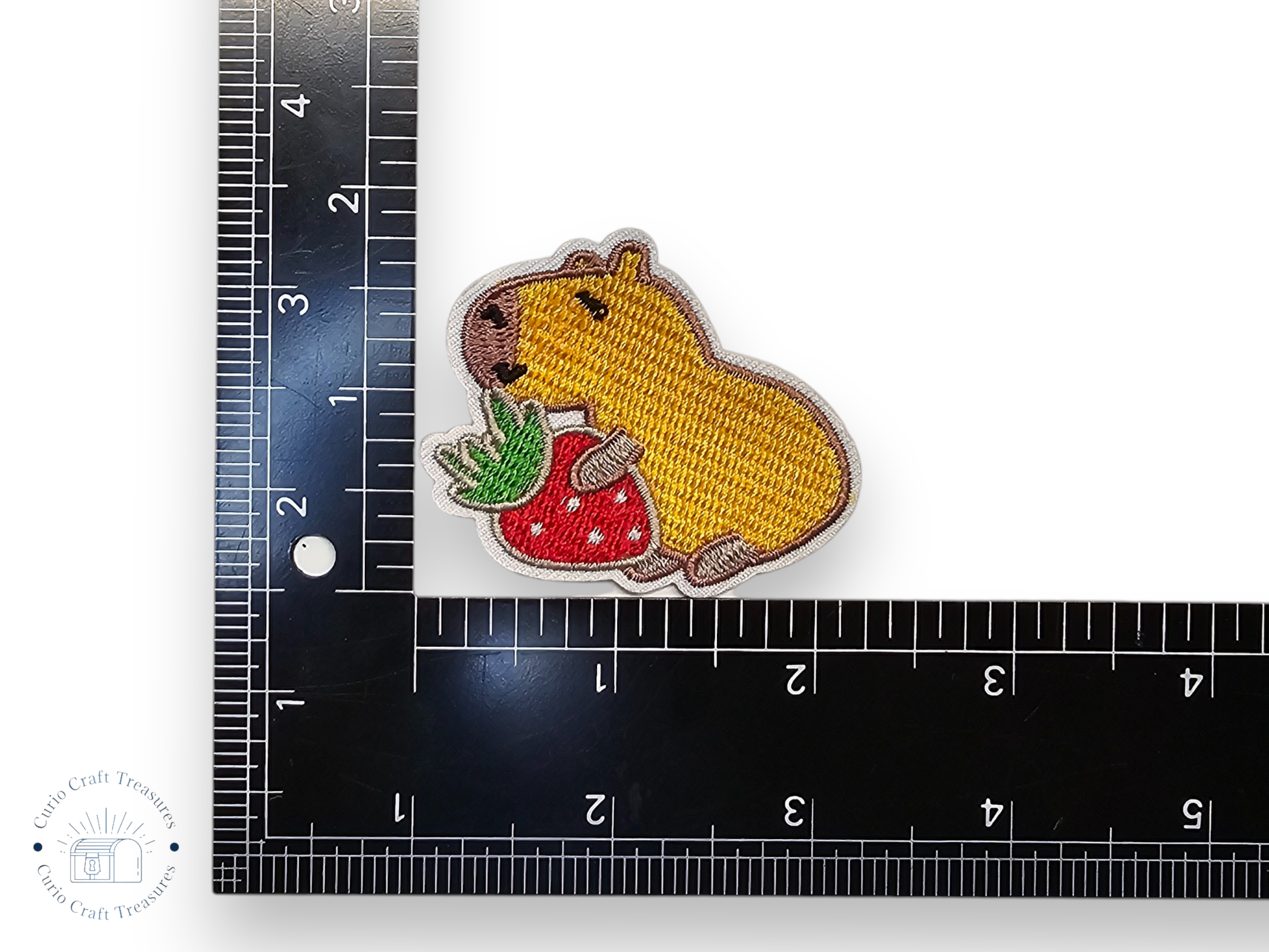 Parche bordado, termoadhesivo, pegamento, material para manualidades, bordado, tela, fresa, capibara, zorro, ajolote, vaca, panda rojo, lazo, bonito, rosa, kawaii