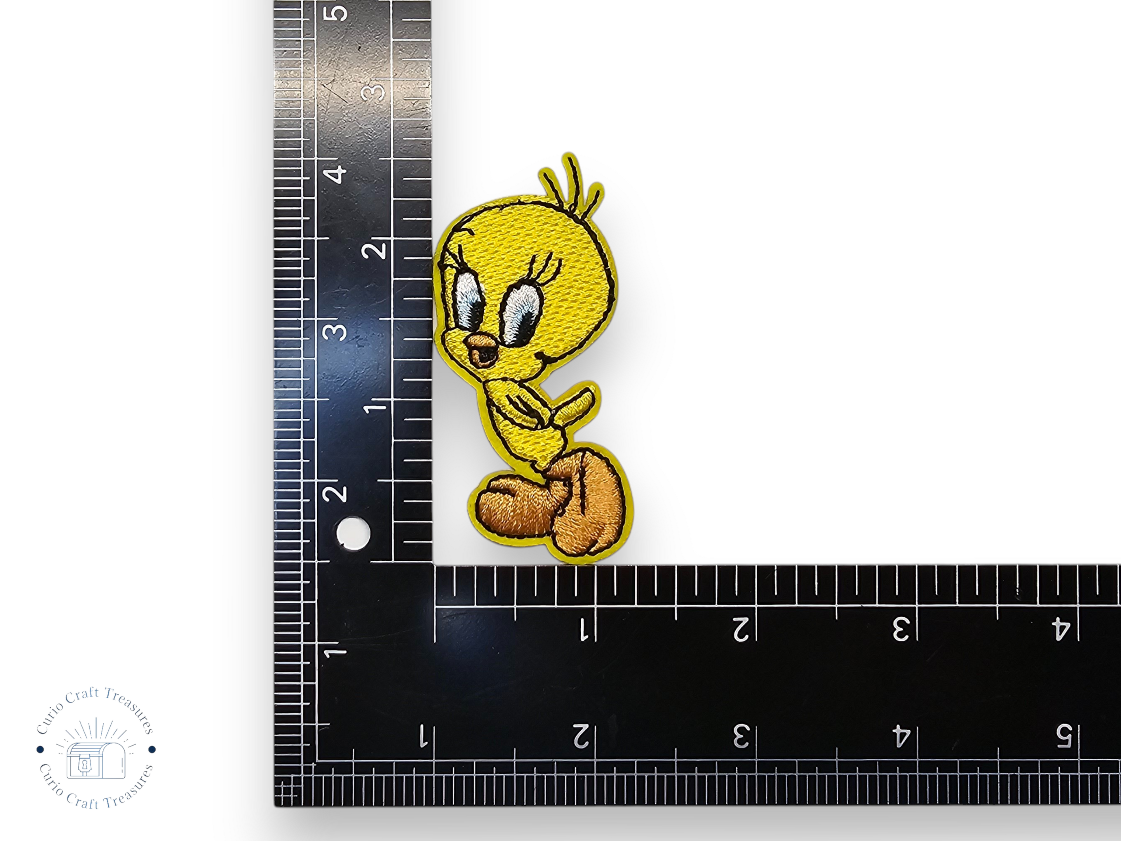 Embroided Patch, Iron on, Glue, Craft supply, Embroidery, Fabric, Cartoon, Tv show, tv serie, funny, children, bird, yellow