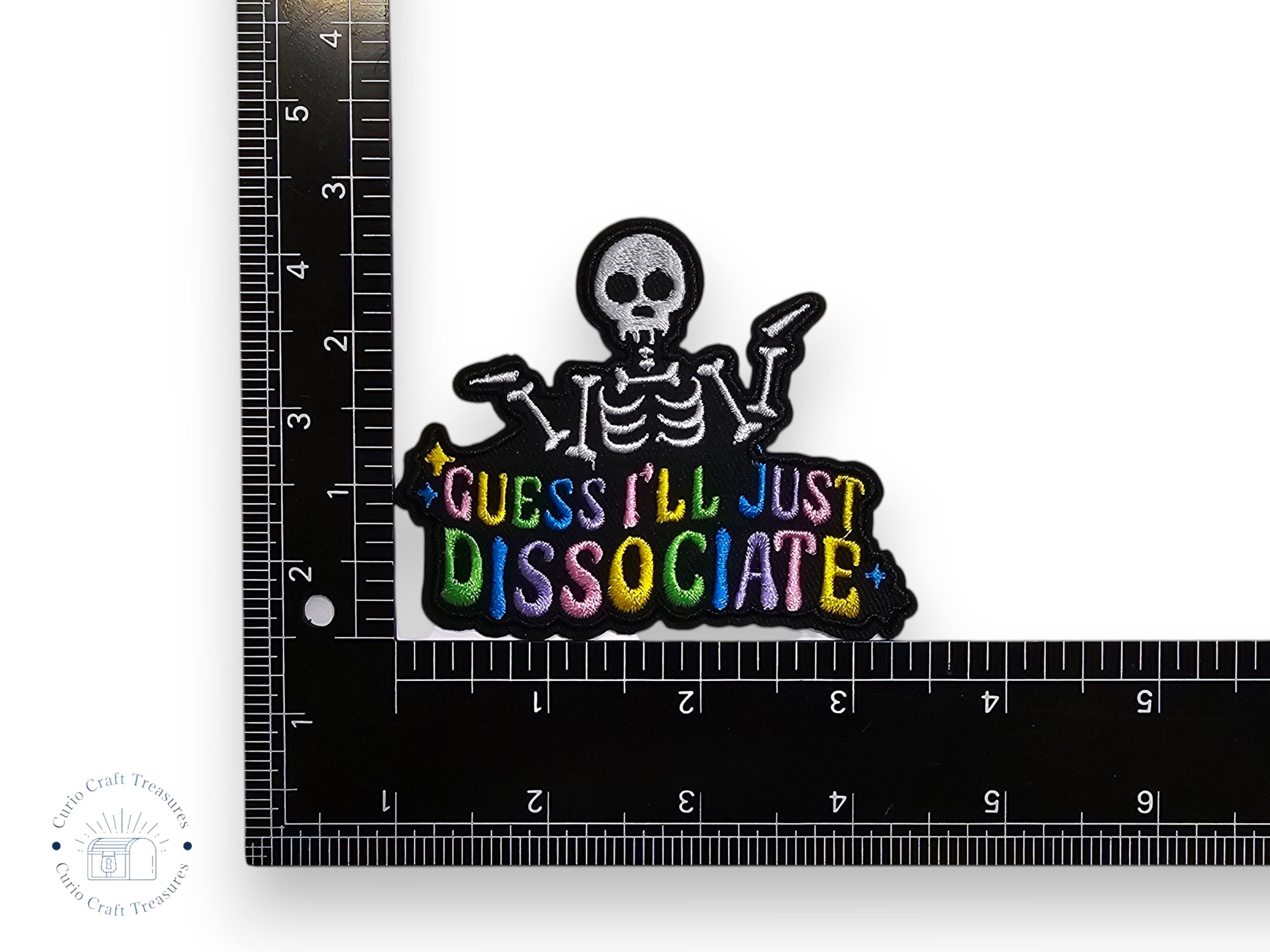 Embroided Patch, Iron on, Glue, Craft supply, Embroidery, Fabric, Gothic, Halloween, spooky, Skull, Butterfly, pumpkin, skeleton, live laugh love