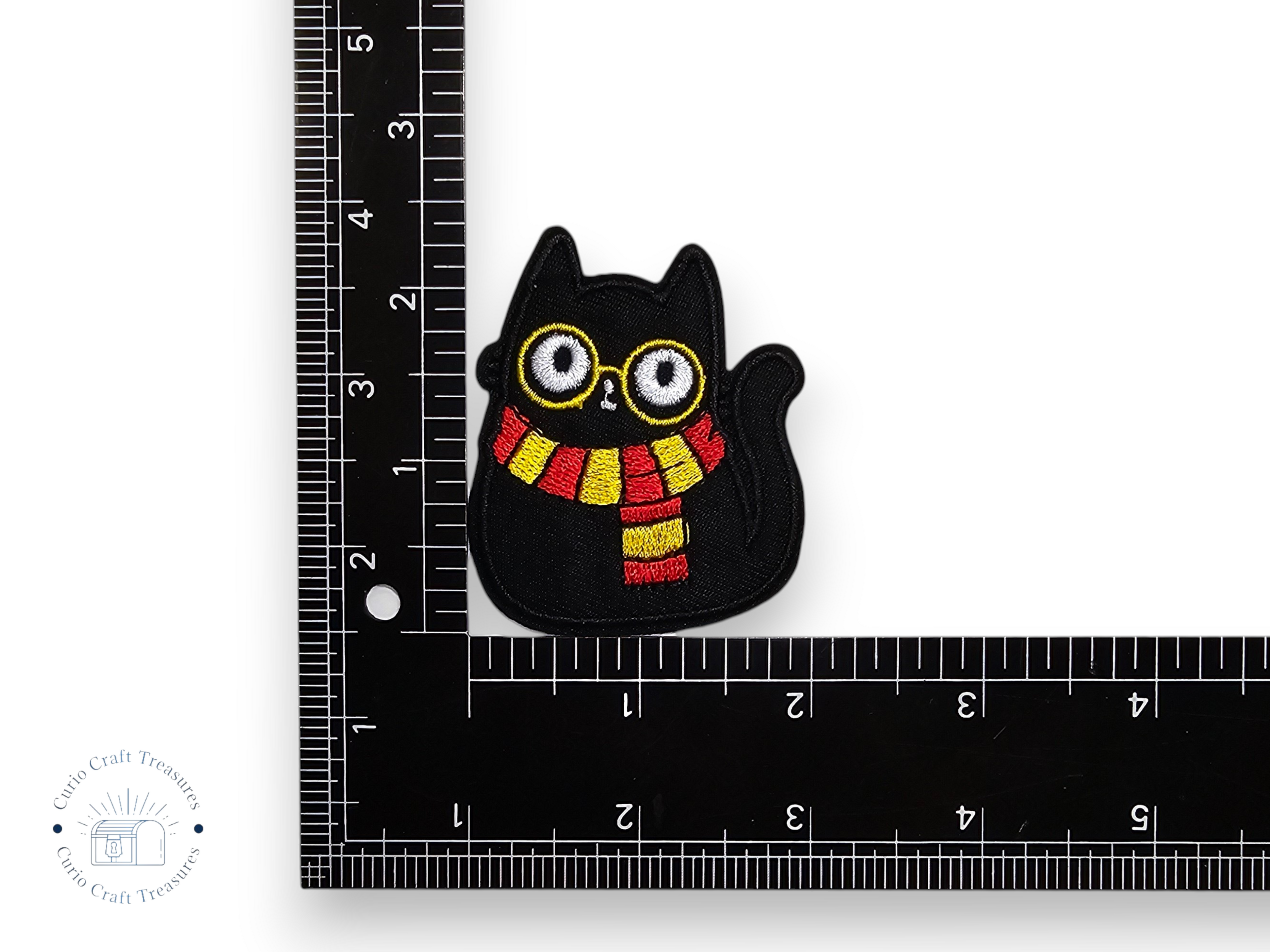 Embroided Patch, Iron on, Glue, Craft supply, Embroidery, Magic, School, Witch, Wizard, Spell, Hat, Scarf, Wand, gothic, owl