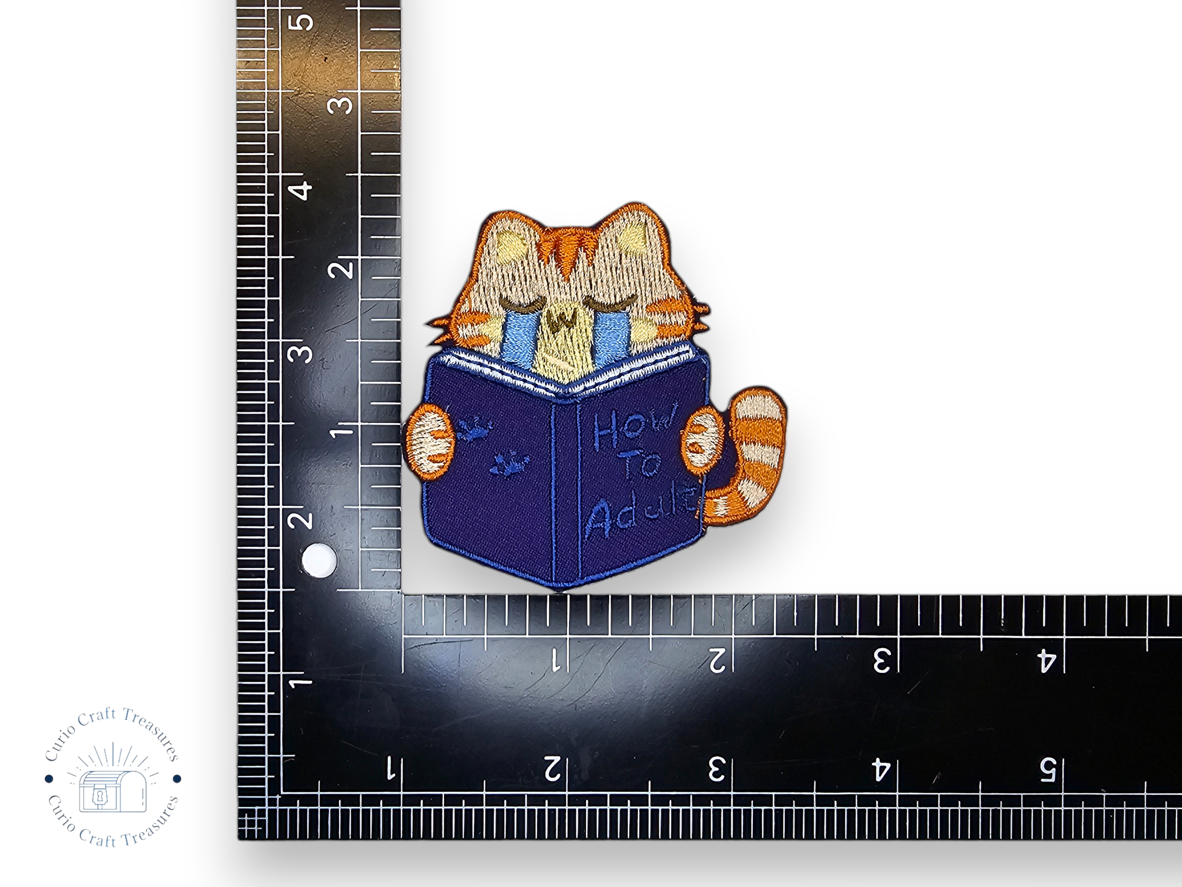 Embroided Patch, Iron on, Glue, Craft supply, Embroidery, Fabric, Cat, cute, animal, white, Plant, flower, bubble tea, knife, killer, adult, skeleton, i'm fine