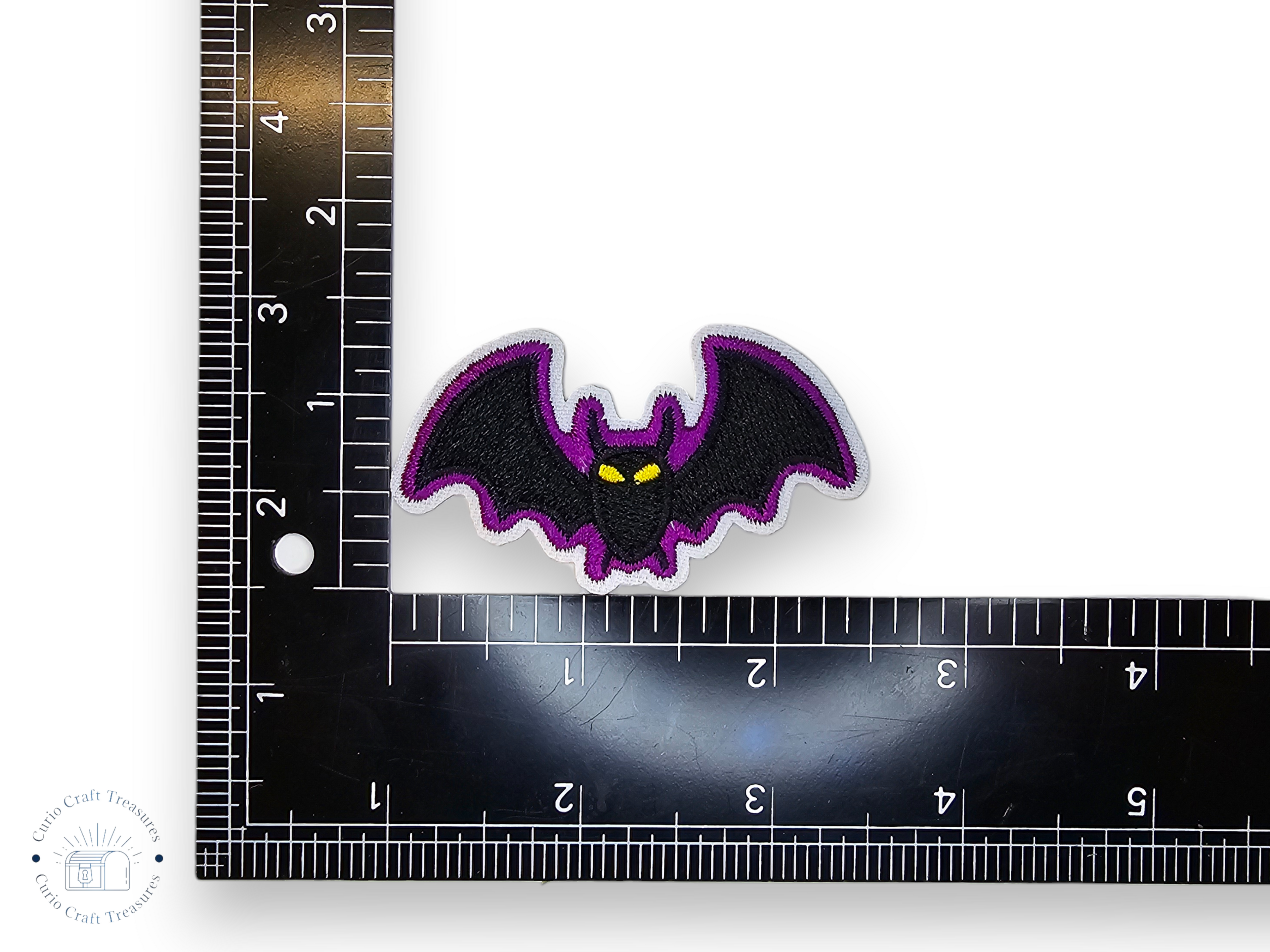 Embroided Patch, Iron on, Glue, Craft supply, Embroidery, Fabric, Gothic, Halloween, Bat, bats, vampire, tea, spooky, rose