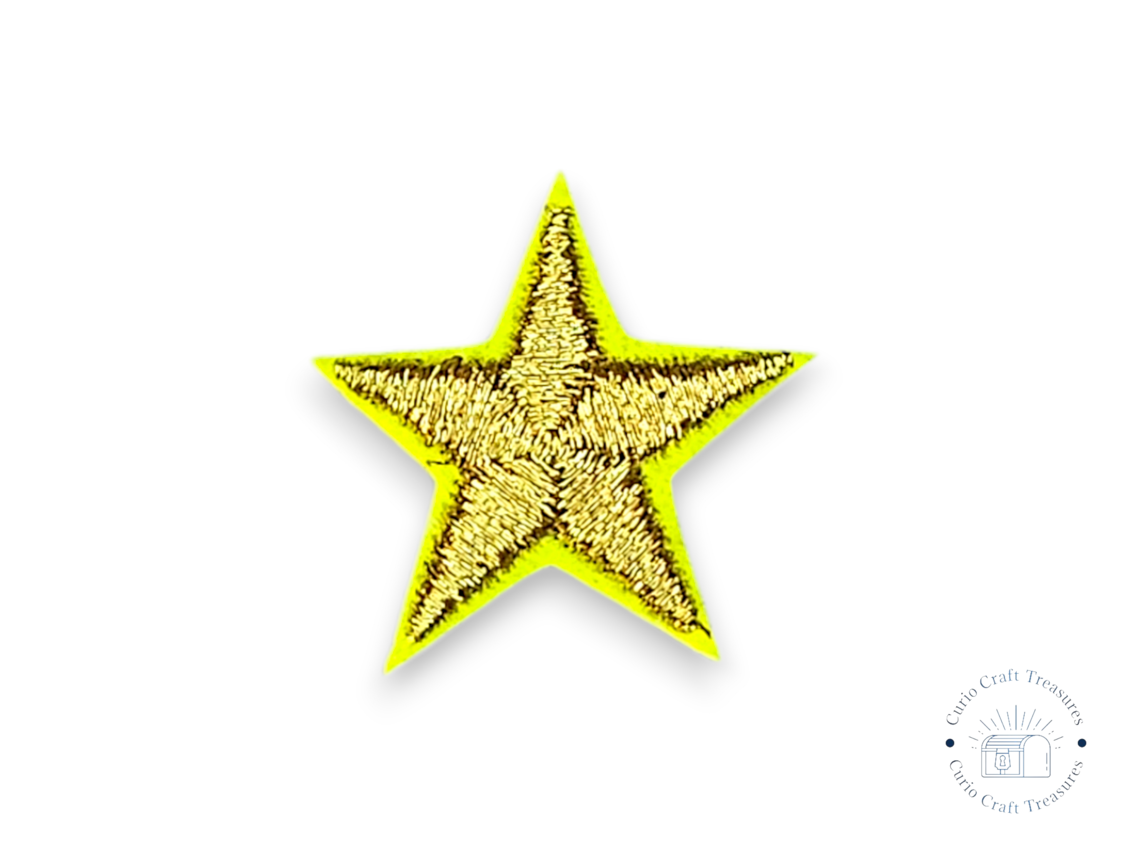 Embroided Patch, Iron on, Glue, Craft supply, Embroidery, Fabric, Star, 5 points, little star, colorful