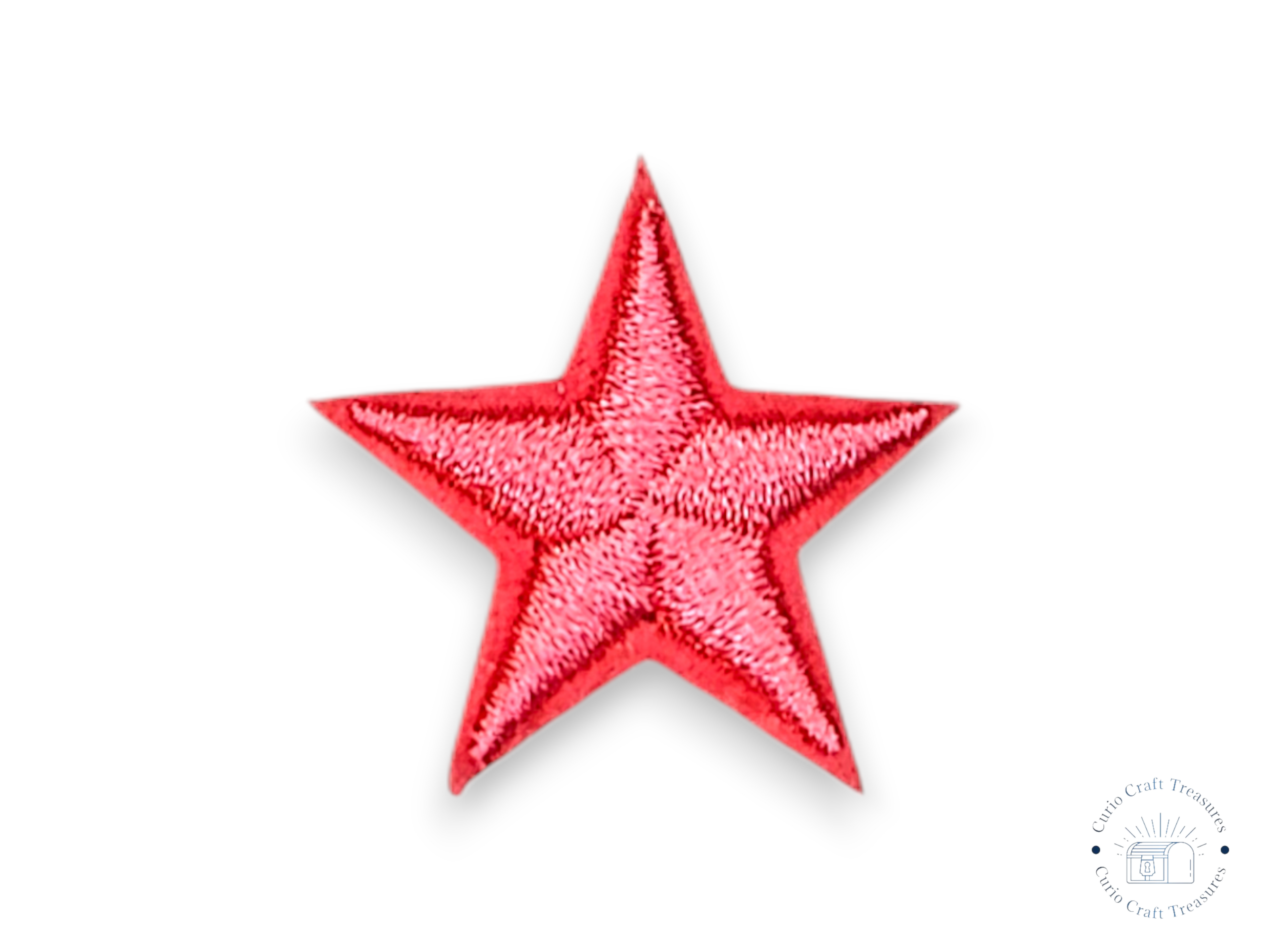 Embroided Patch, Iron on, Glue, Craft supply, Embroidery, Fabric, Star, 5 points, little star, colorful