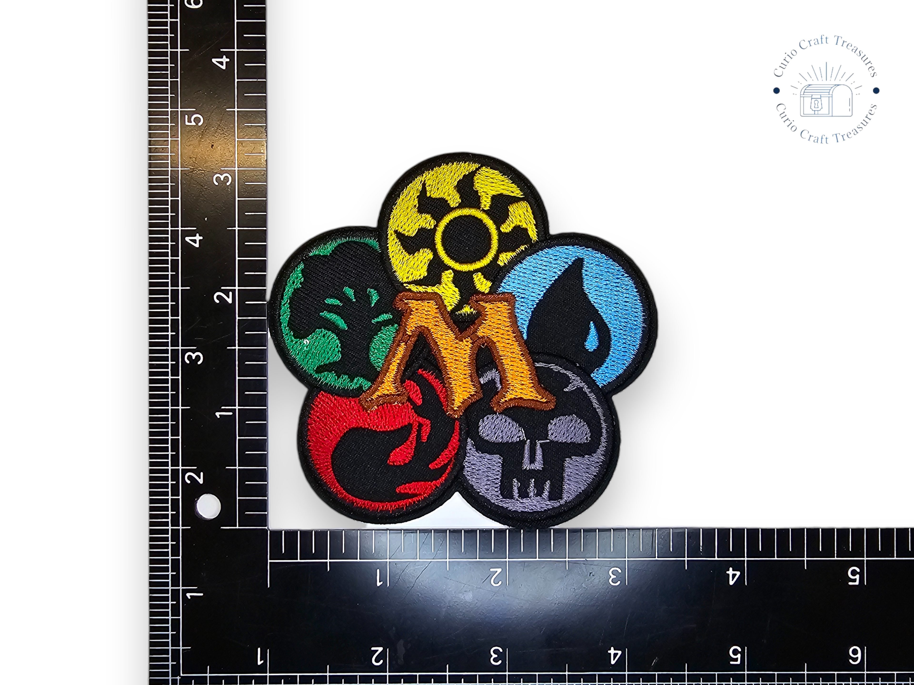 Embroided Patch, Iron on, Glue, Craft supply, Embroidery, Fabric, video games, card game, creature, character