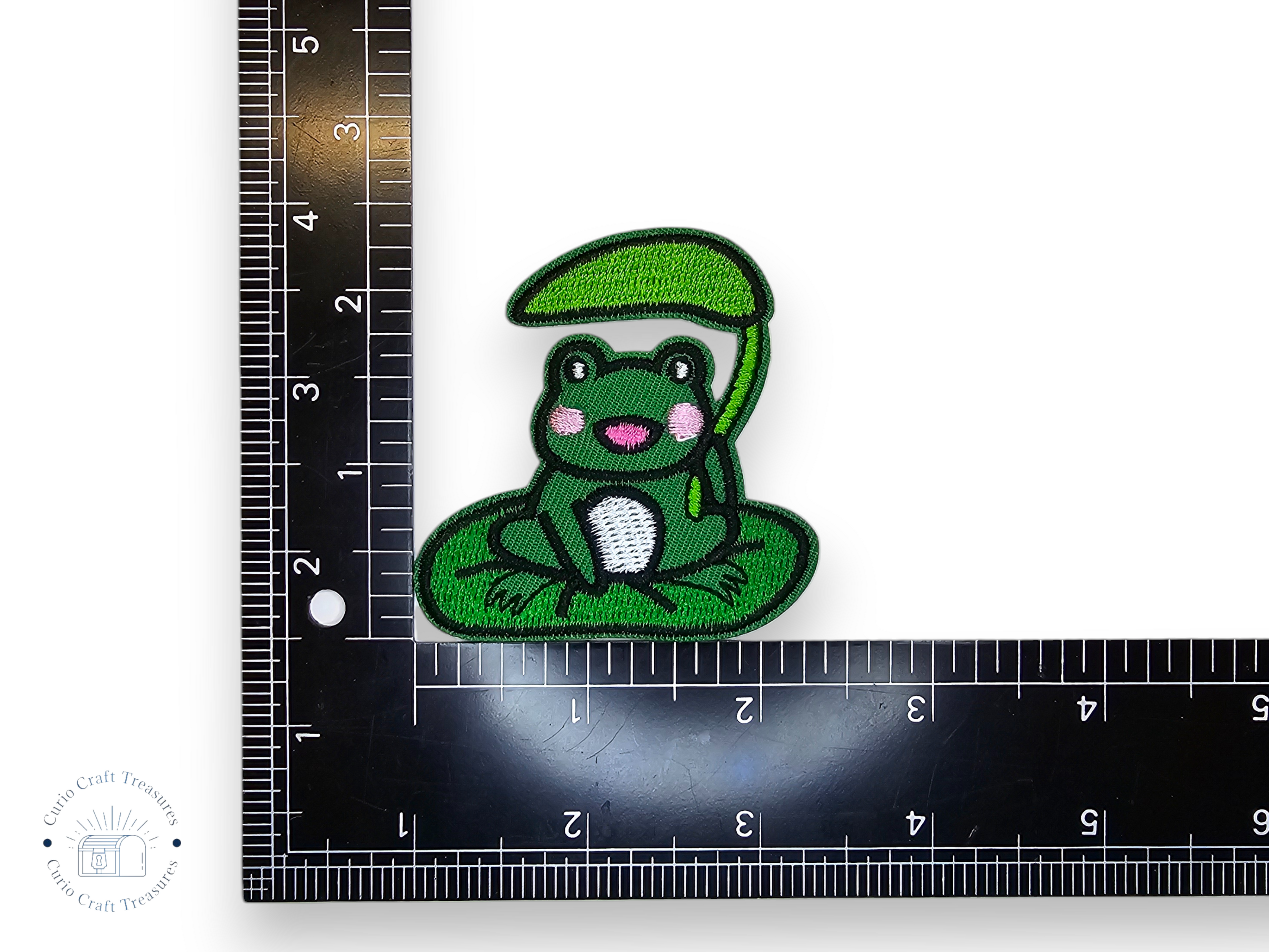 Embroided Patch, Iron on, Glue, Craft supply, Embroidery, Fabric, Frog, lilypad, mushroom, leaf, wizard, knife, snail, chameleon, otter, shark, space
