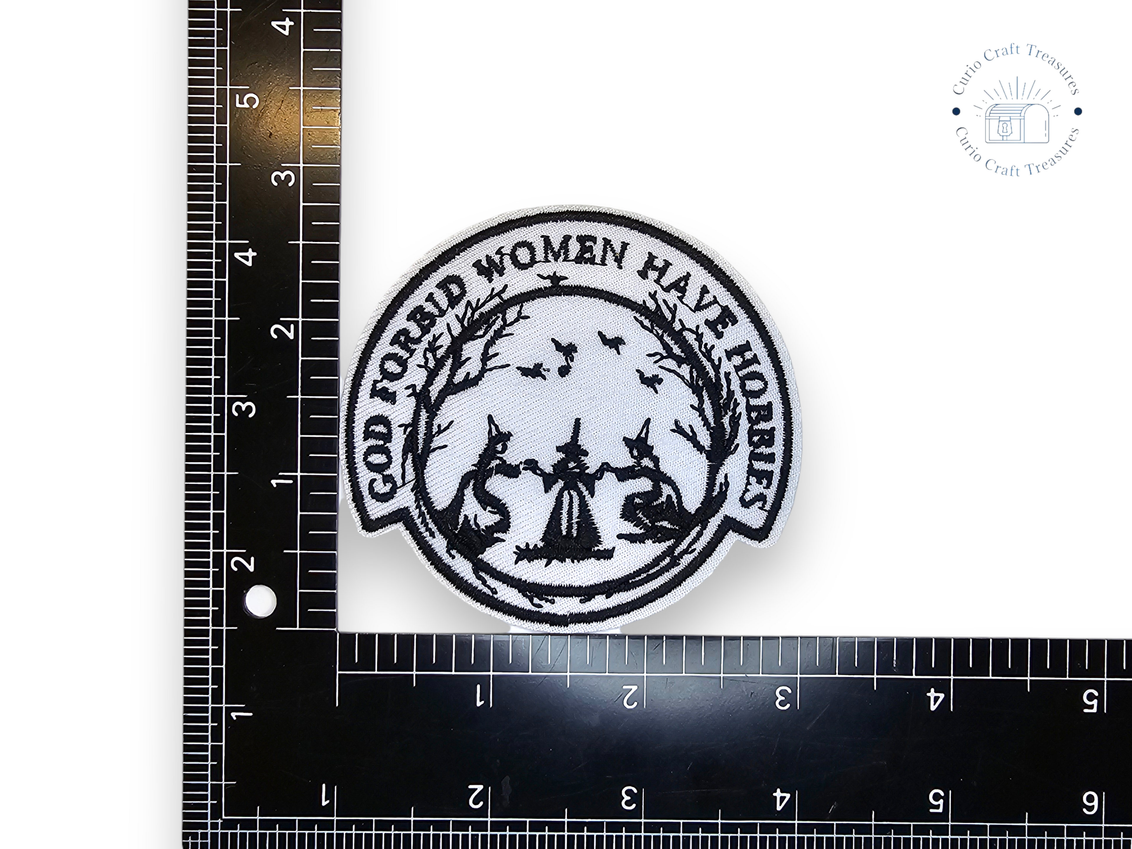 Embroided Patch, Iron on, Glue, Craft supply, Embroidery, Fabric, Meme, funny, Quote, Feral child, Sarcasm, flying monkey, patriarchy, women, hobbies, weird, fragile, feminism
