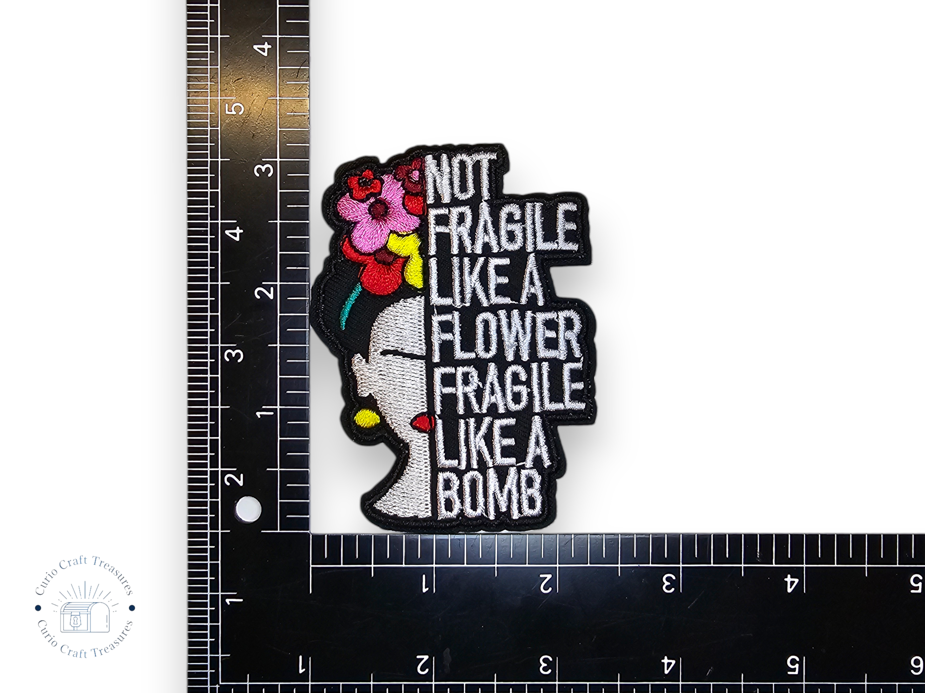 Embroided Patch, Iron on, Glue, Craft supply, Embroidery, Fabric, Meme, funny, Quote, Feral child, Sarcasm, flying monkey, patriarchy, women, hobbies, weird, fragile, feminism