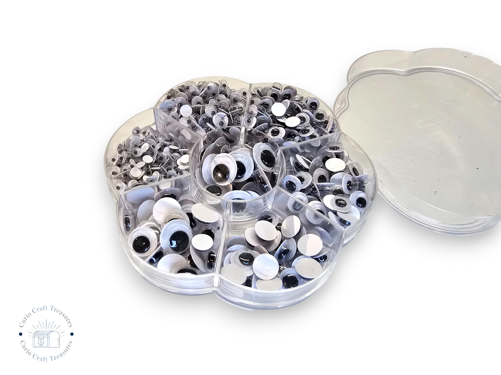 Kit of Googly Eyes, 700pcs, Self adhesive, sticker, plastic, Multiple size, Moving eyeball, scrapbook, Children, Craft supply, Crafty, DIY