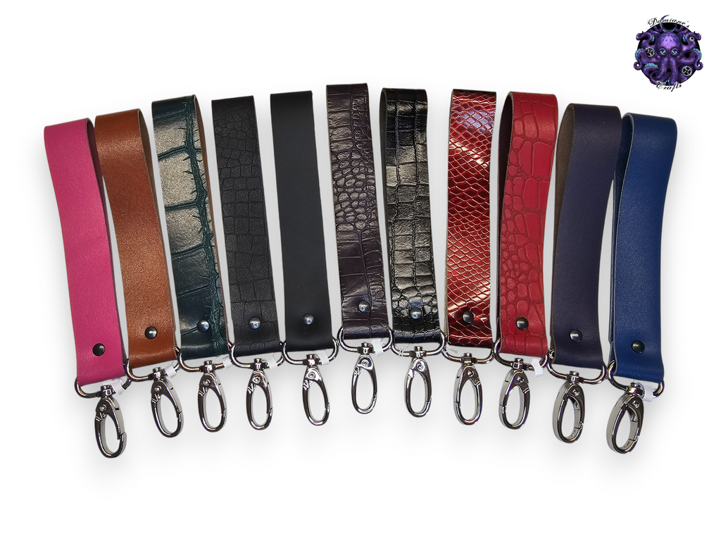 Real leather, lanyard, keychain, strap, swivel, snap hook, 1 inch large