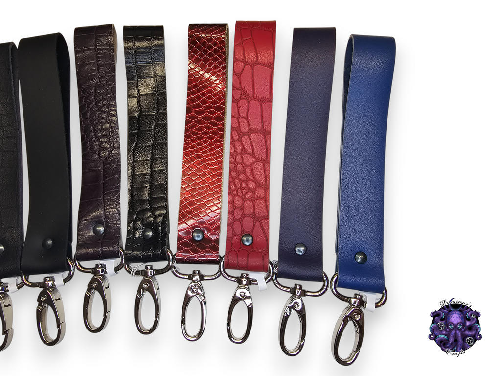 Real leather, lanyard, keychain, strap, swivel, snap hook, 1 inch large