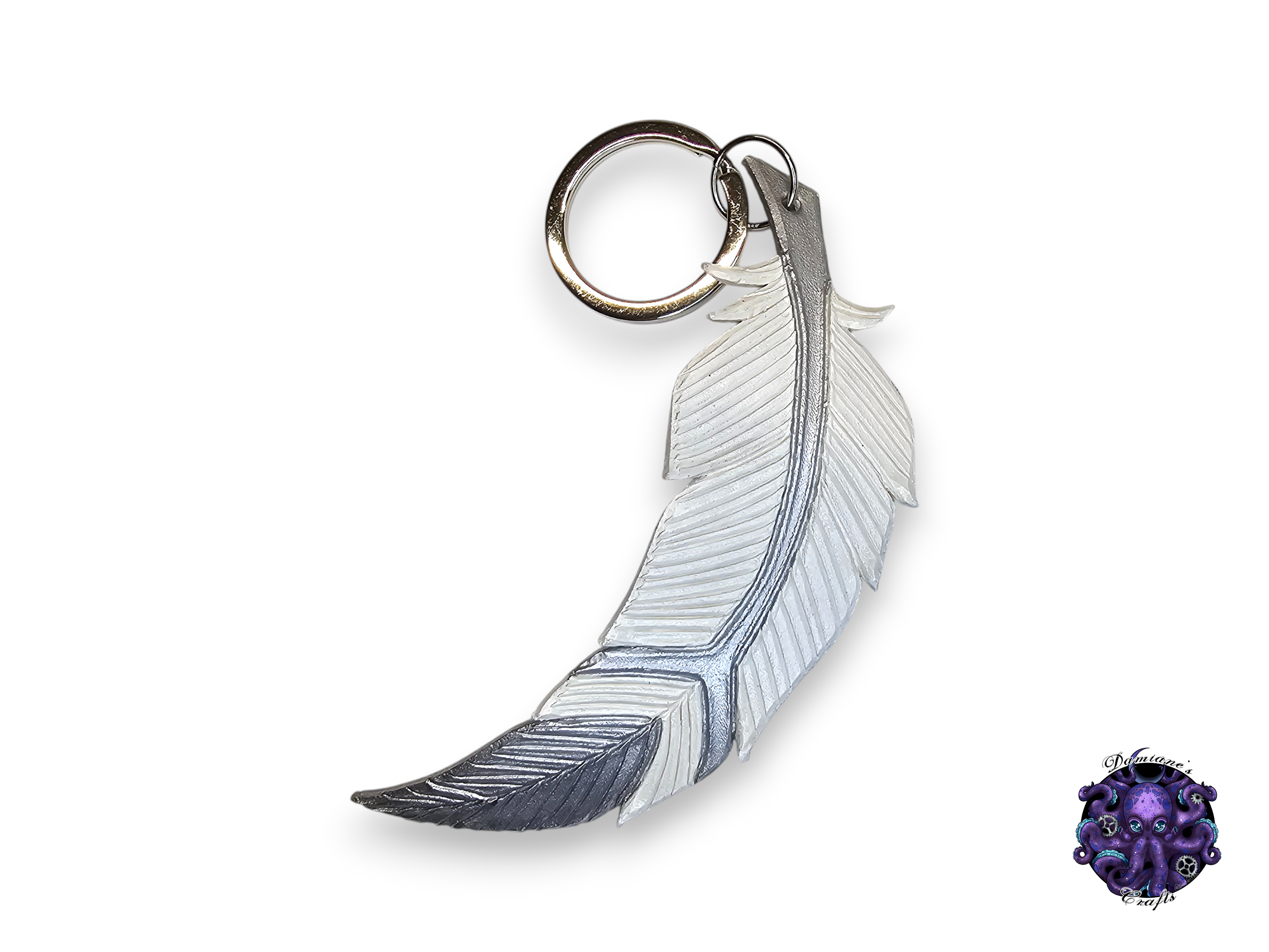 Real leather, Keychain, Rakan, Xayah, Video game, Feather, Peacock, Raven, Crow, Gamer, Witchy, Magic, Gothic, witch, halloween
