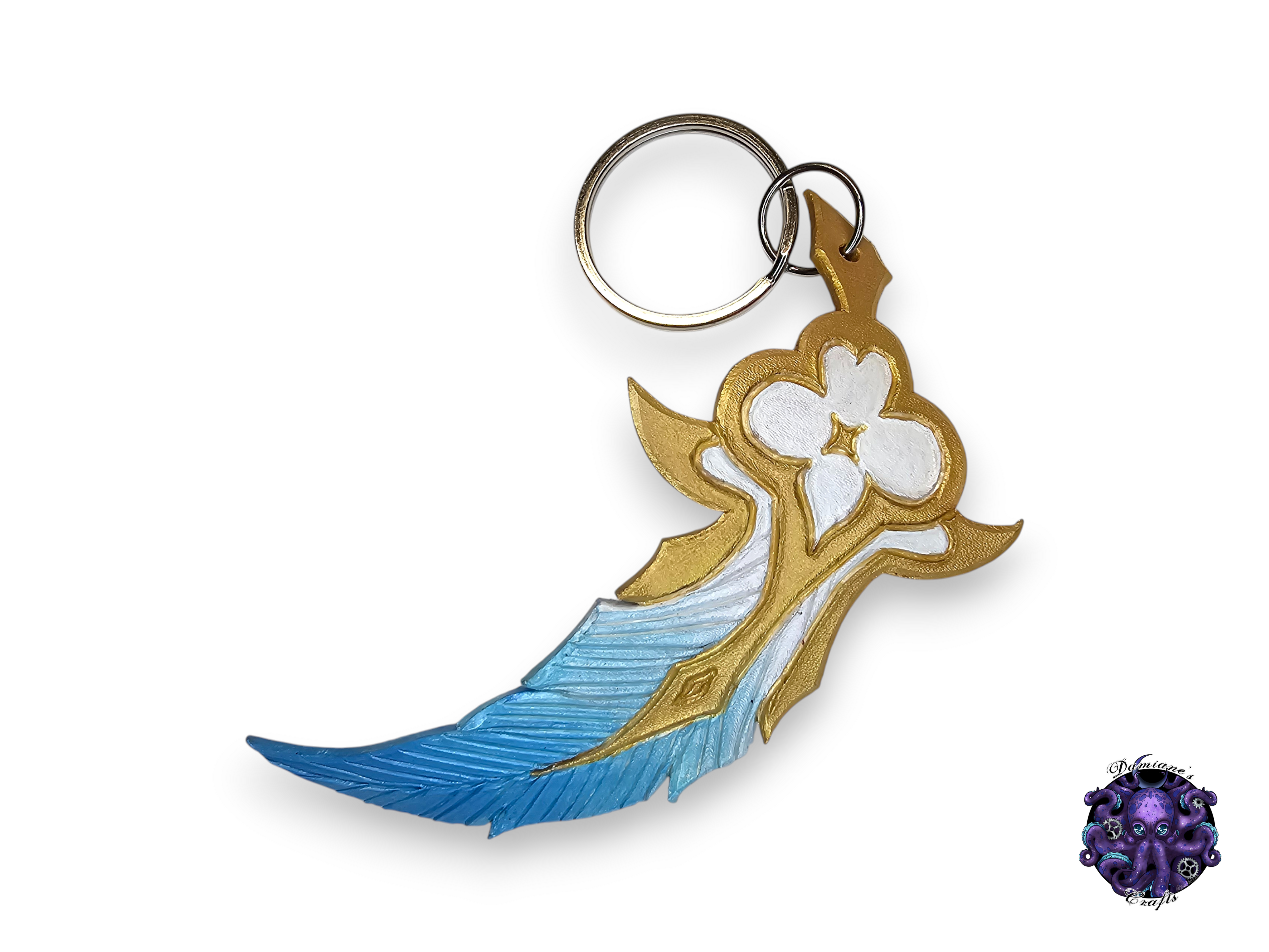 Real leather, Keychain, Rakan, Xayah, Video game, Feather, Peacock, Raven, Crow, Gamer, Witchy, Magic, Gothic, witch, halloween