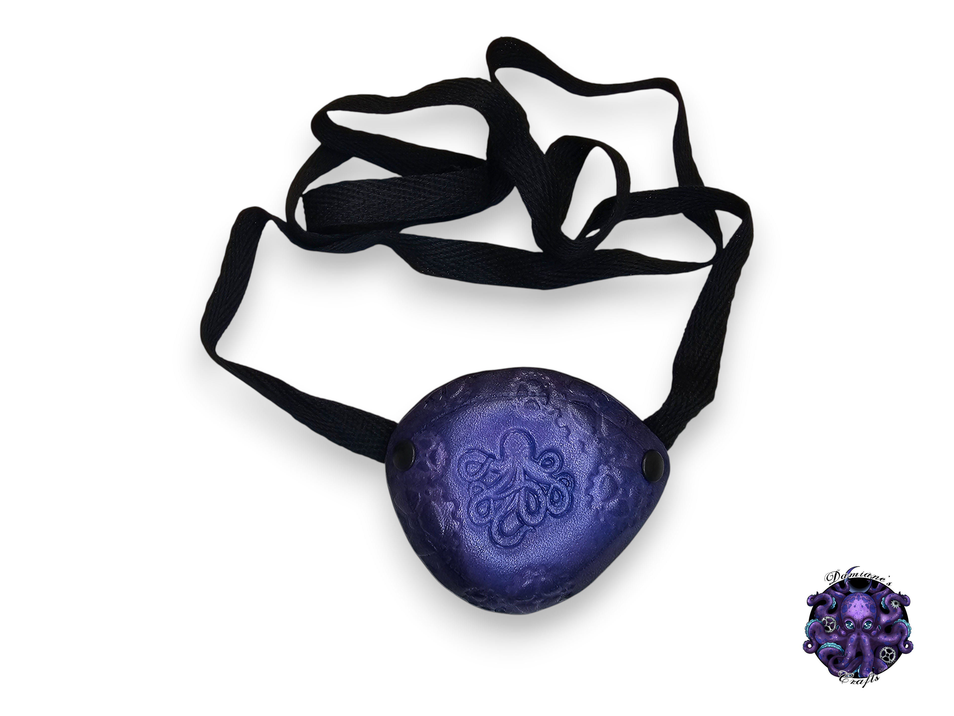 Real leather, Eyepatch, Octopus, gears, steampunk, pirate, costume, cosplay, LARP, halloween
