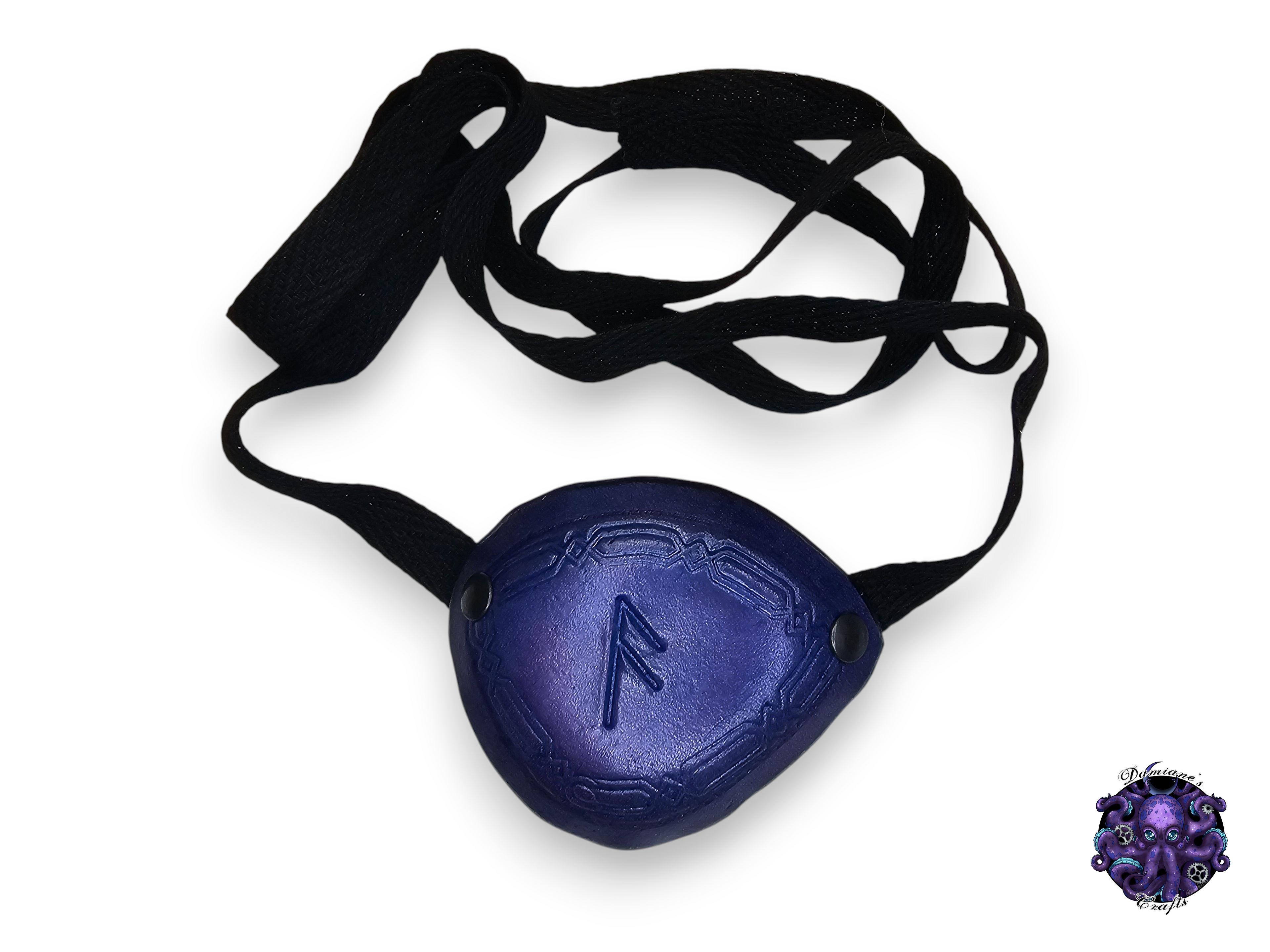 Real leather, Eyepatch, Rune, Viking, Norse, Letters, pirate, costume, cosplay, LARP, halloween