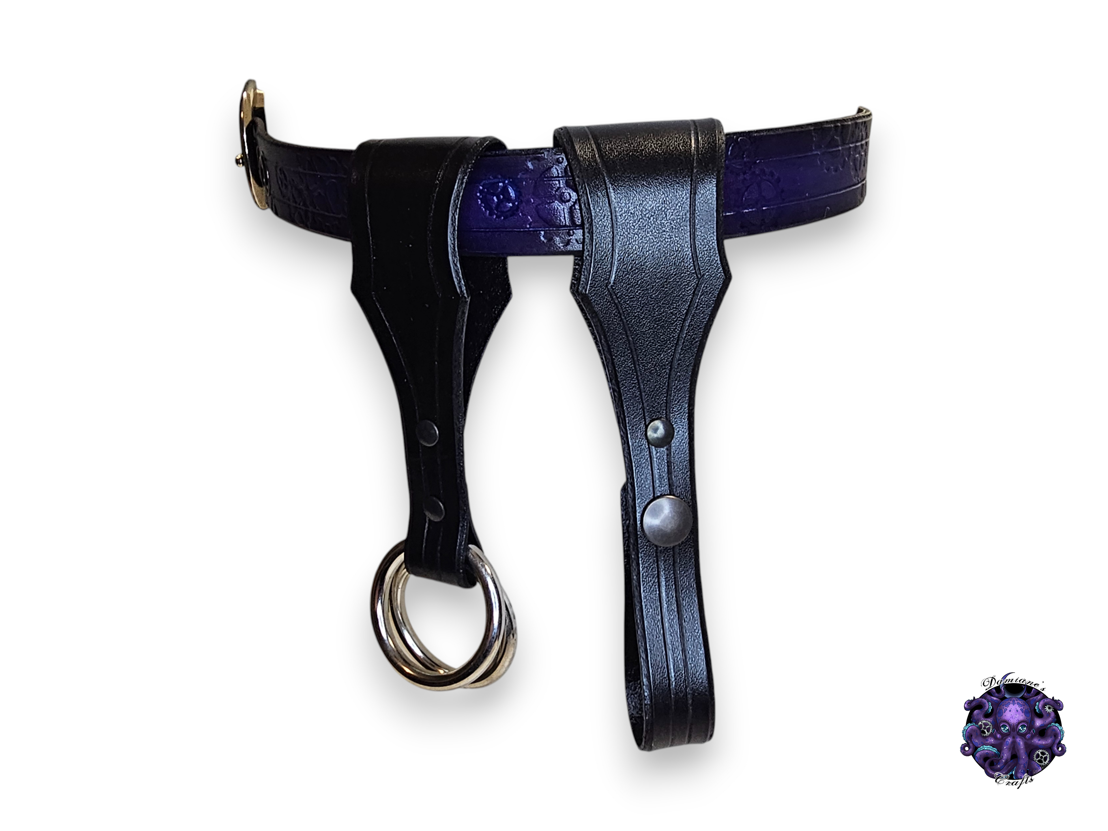 Cuir véritable, porte-gobelet, sangle, rehausseur de jupe, kit, costume, cosplay, GN, Halloween, Noir, Rouge