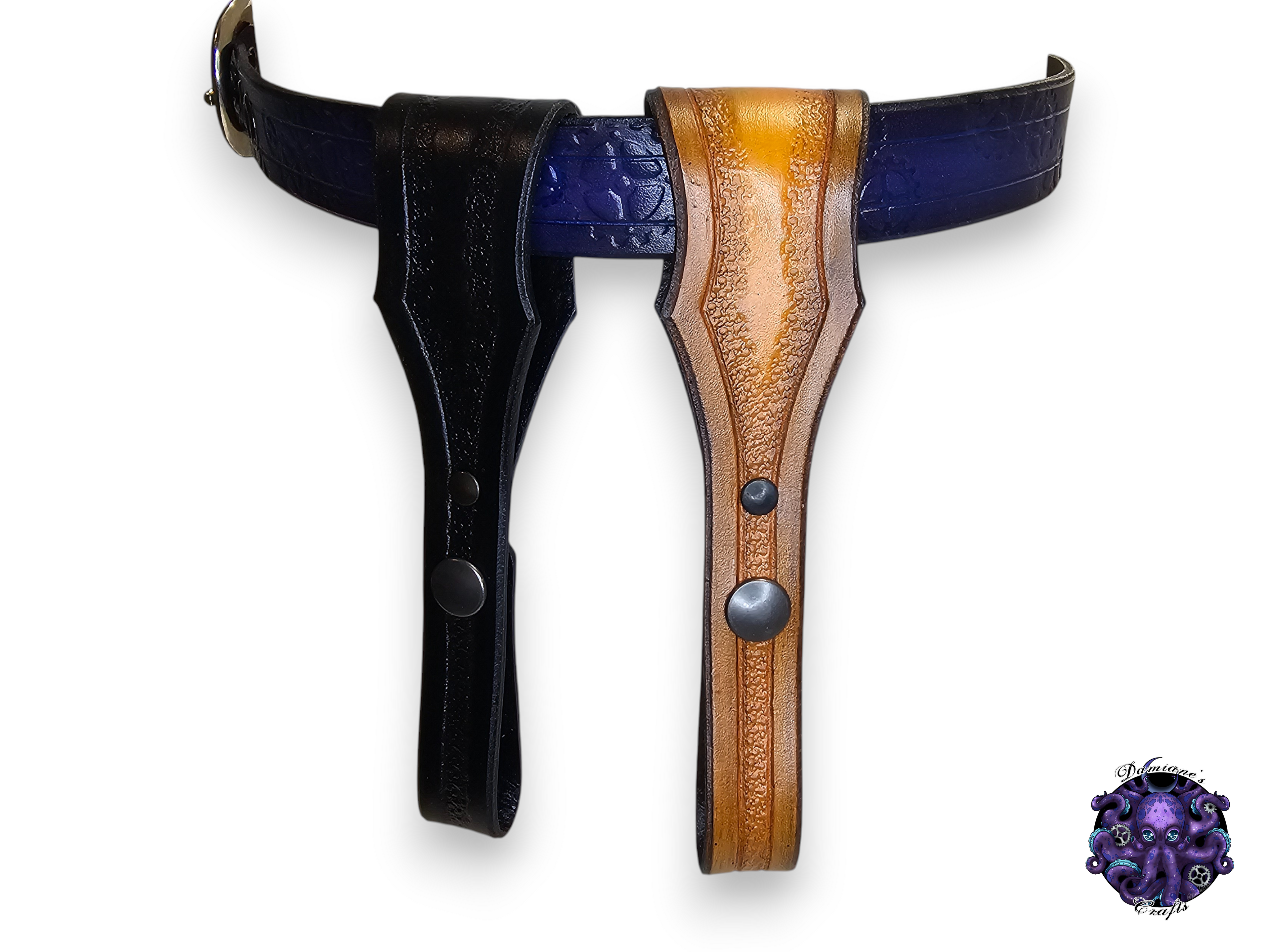 Real leather, mug holder, strap, embossed, costume, cosplay, LARP, halloween