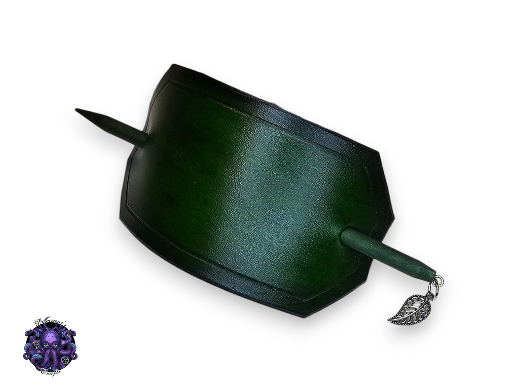 En cuir véritable, épingle à cheveux, bâtonnet en bois, style simple, médiéval, steampunk, GN