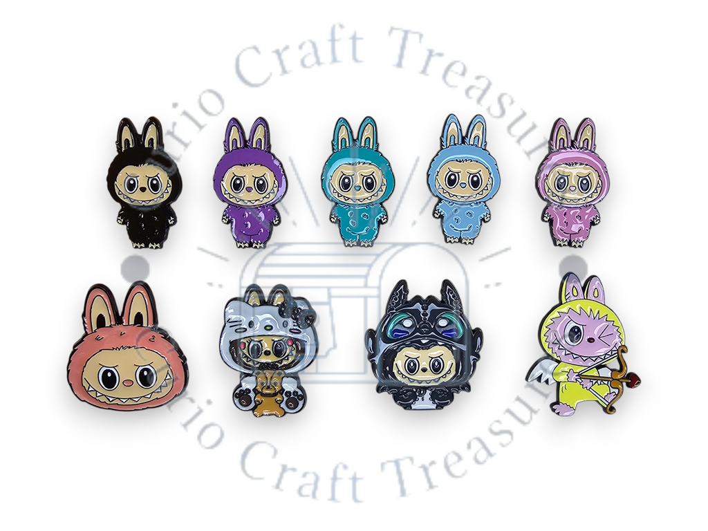 Metal Pin, Accessory, Cute, Chibi, fluffy, creature, Mode, DIY, Bag, colorful, enamel