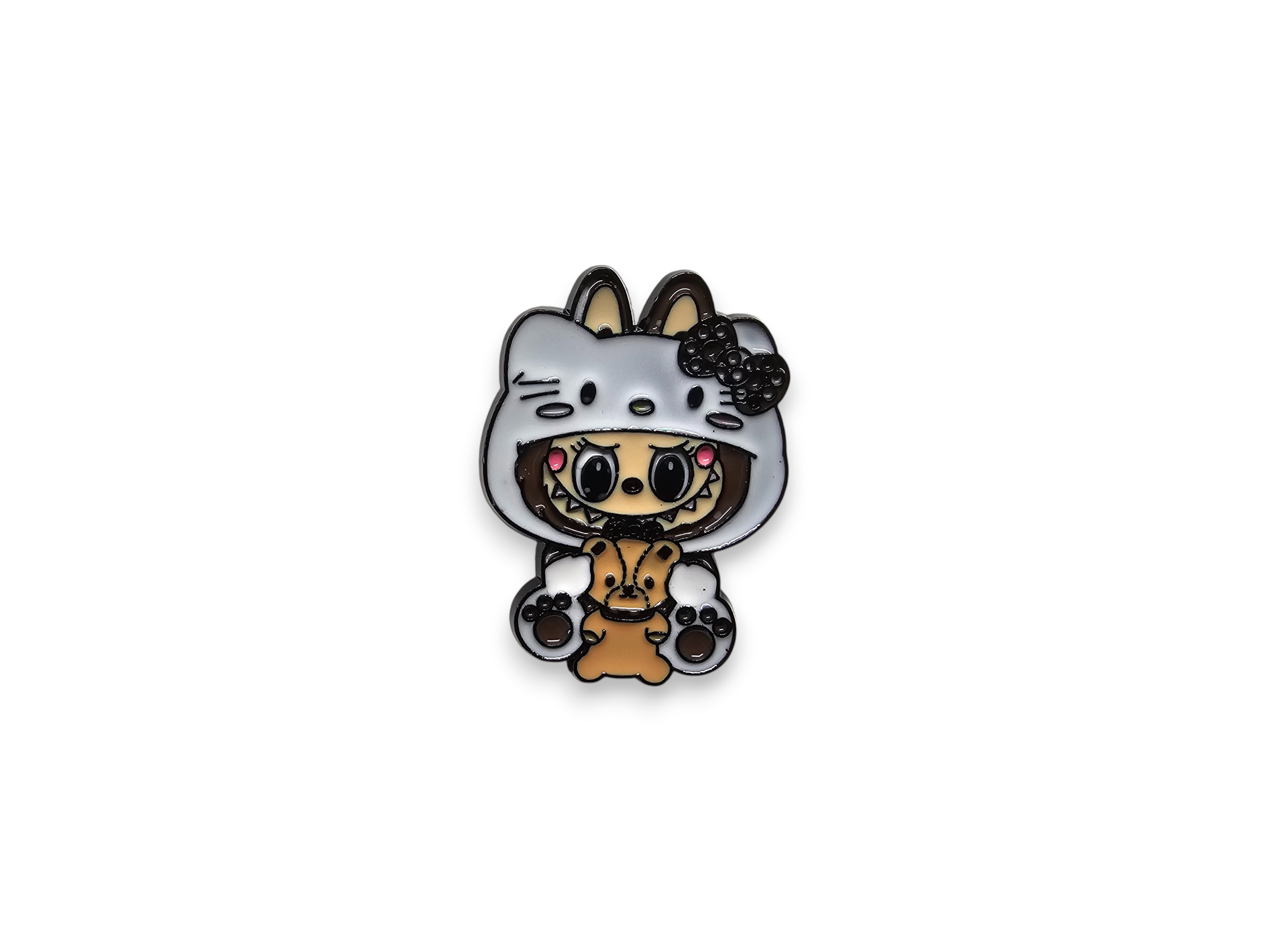 Metal Pin, Accessory, Cute, Chibi, fluffy, creature, Mode, DIY, Bag, colorful, enamel