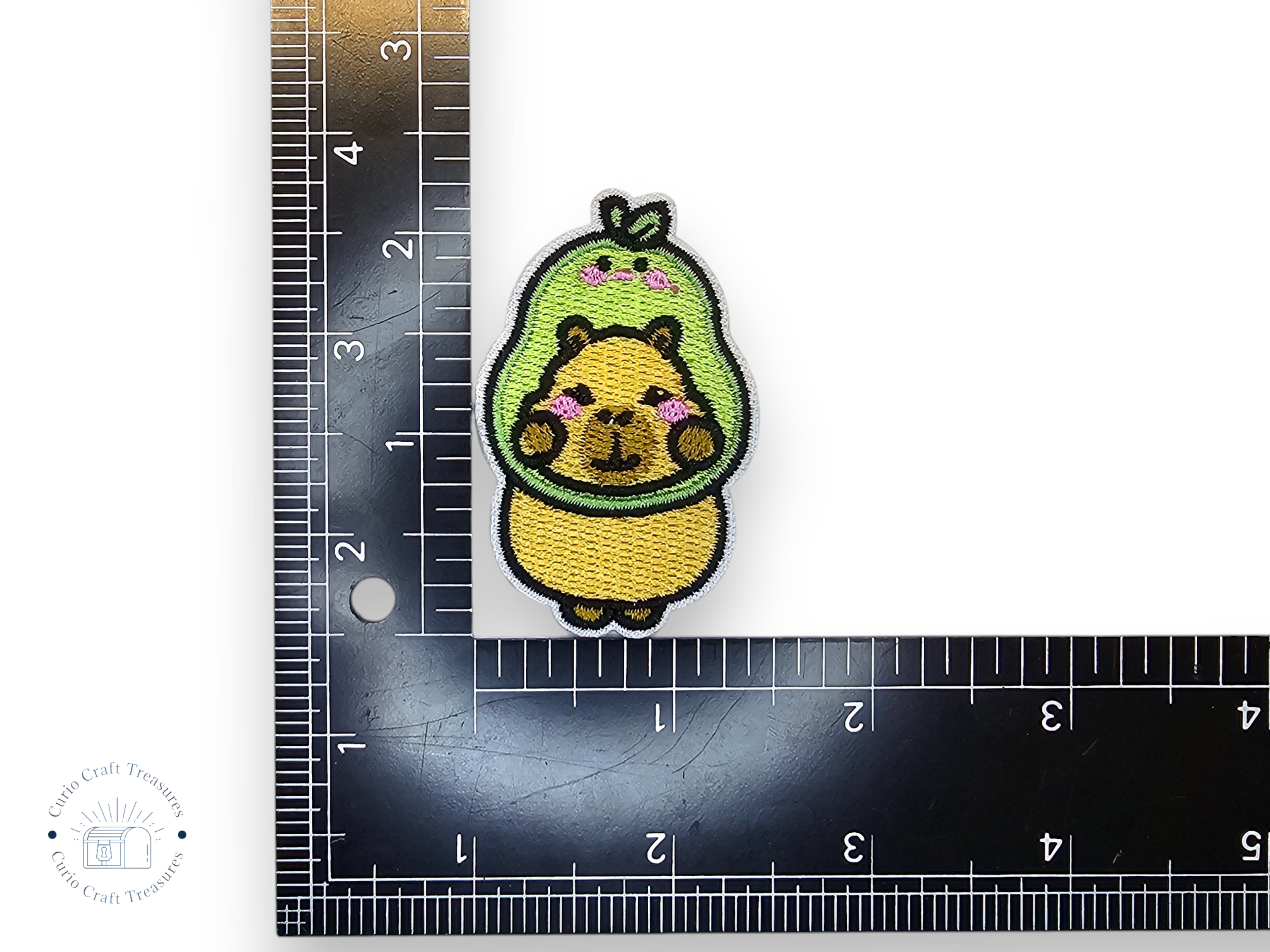 Embroided Patch, Iron on, Glue, Craft supply, Embroidery, Fabric, Capibara, apple, bread, avocado, burger, watermelon, cute, kawai, children