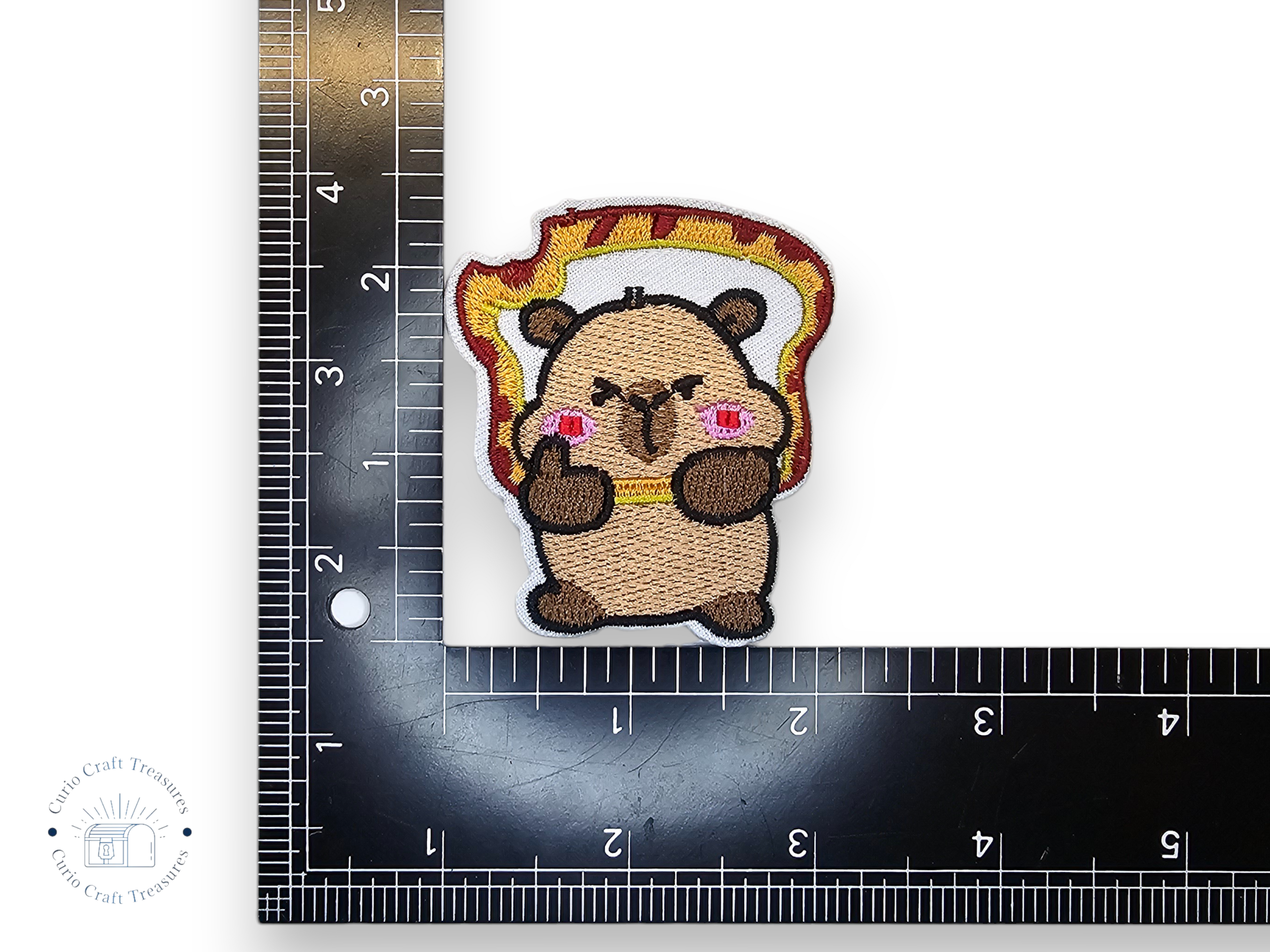 Embroided Patch, Iron on, Glue, Craft supply, Embroidery, Fabric, Capibara, apple, bread, avocado, burger, watermelon, cute, kawai, children