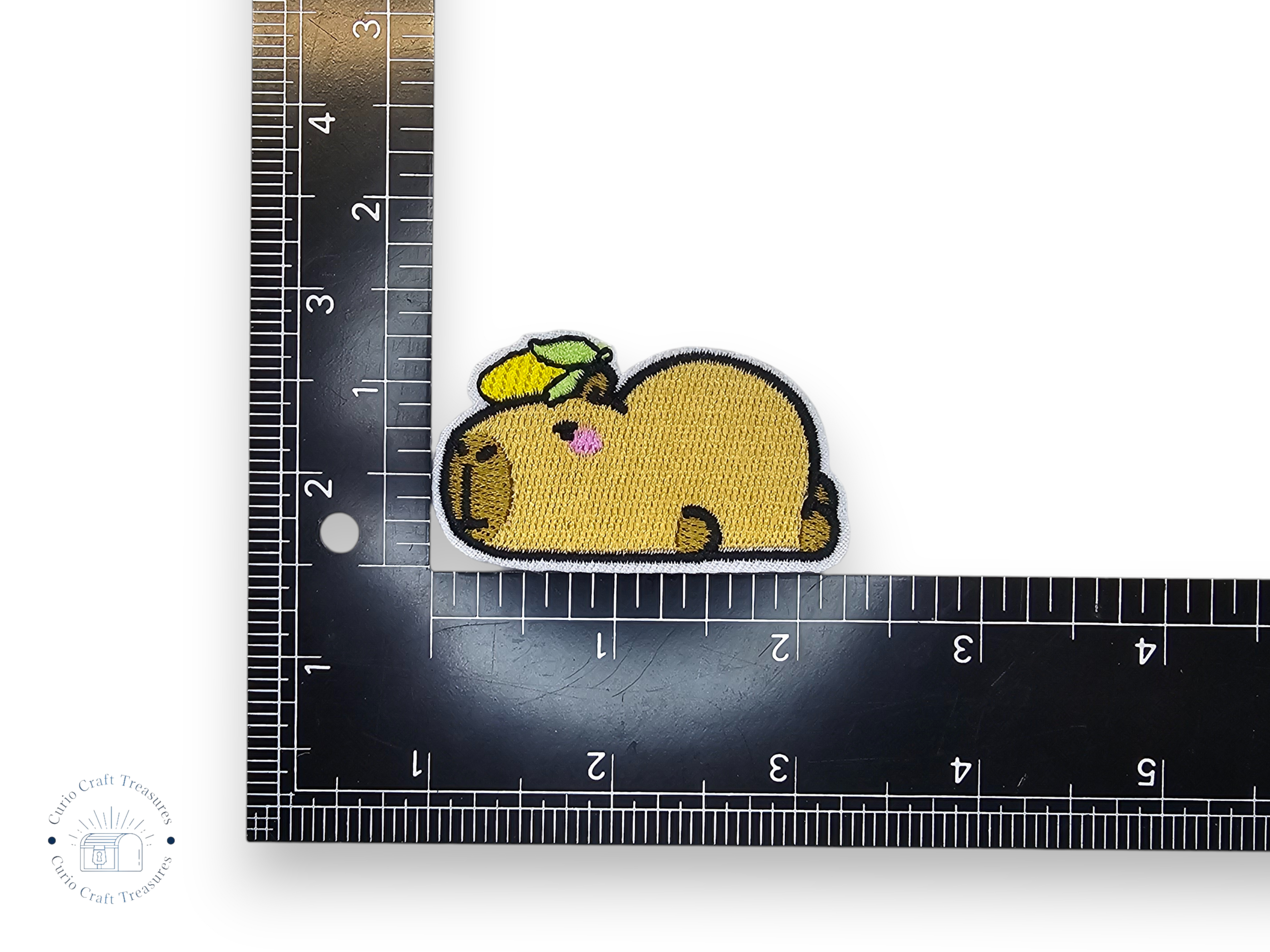 Embroided Patch, Iron on, Glue, Craft supply, Embroidery, Fabric, Capibara, apple, bread, avocado, burger, watermelon, cute, kawai, children