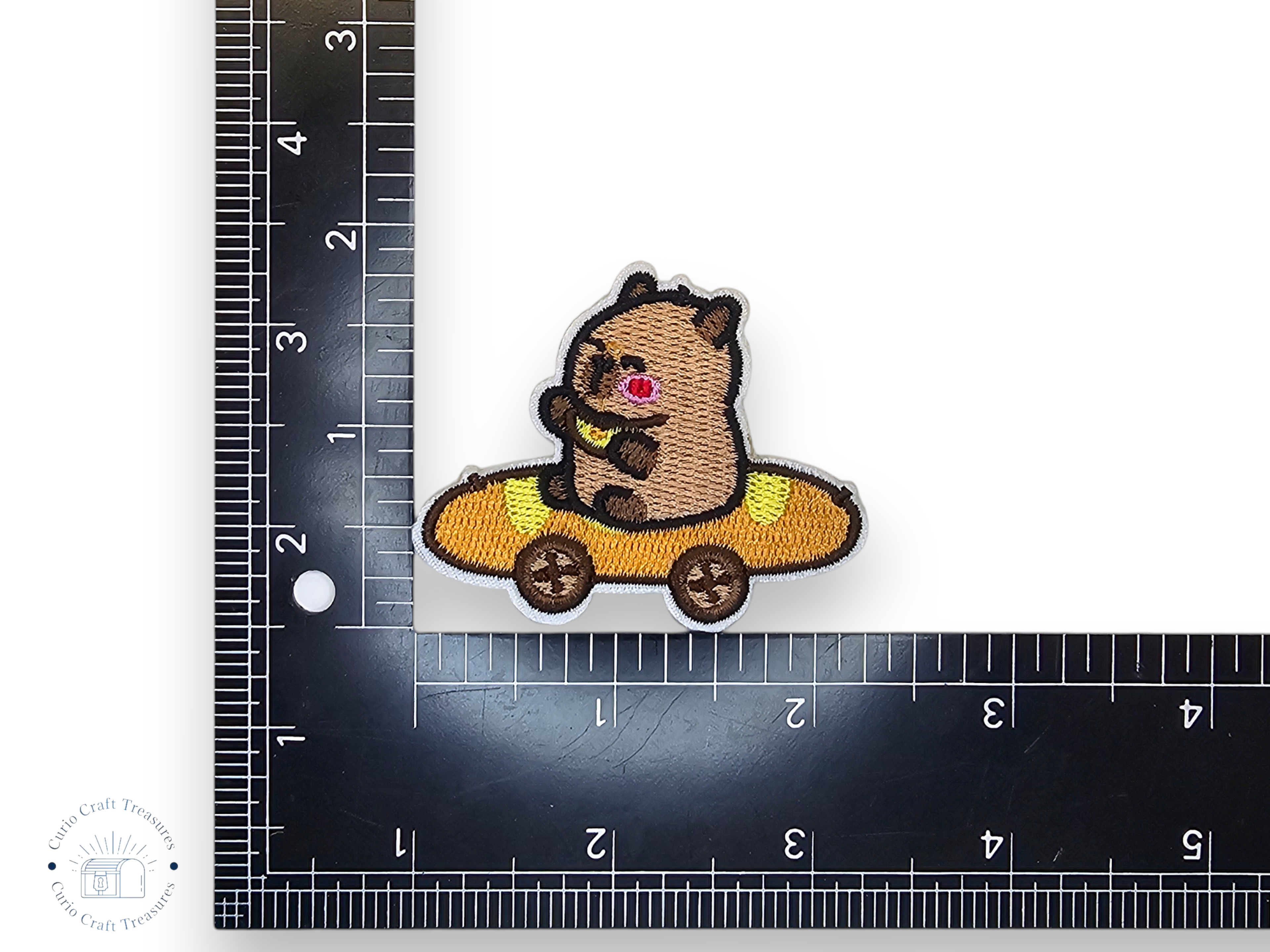 Embroided Patch, Iron on, Glue, Craft supply, Embroidery, Fabric, Capibara, apple, bread, avocado, burger, watermelon, cute, kawai, children