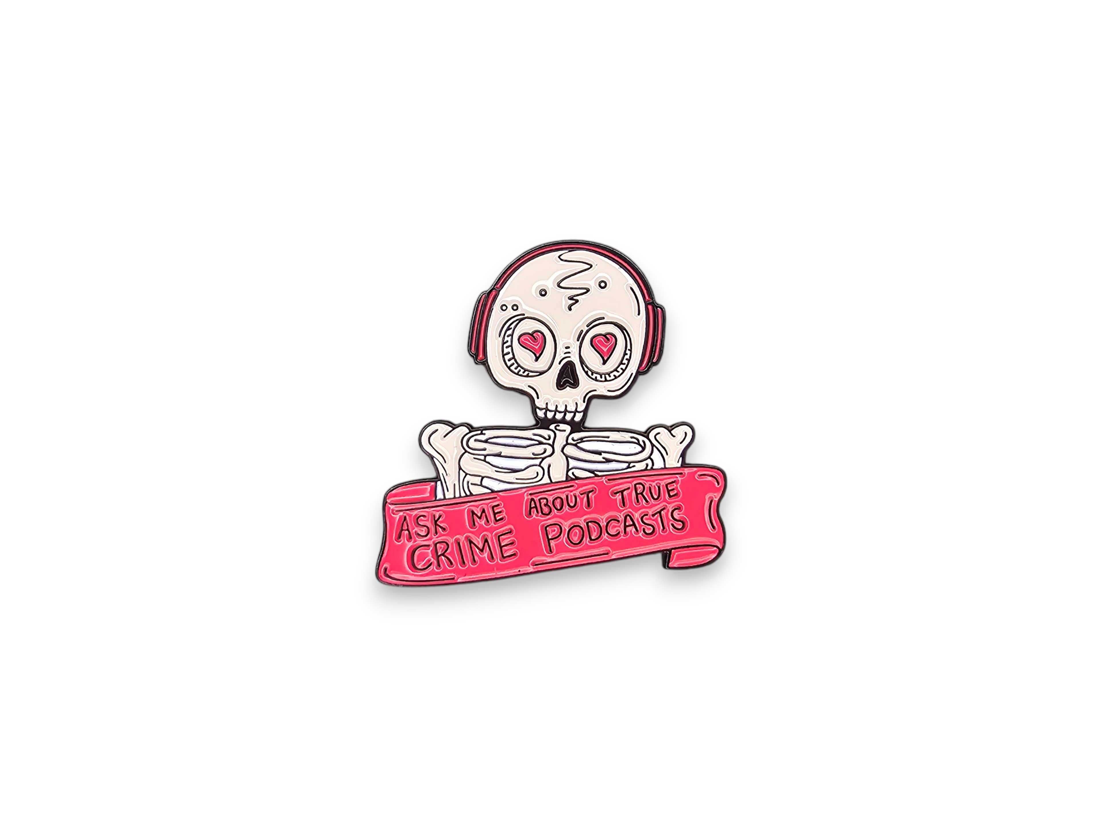 Metal Pin, Accessory, Cute, Chibi, enamel, Sorrow, Bat, Shield, D20, True crime, horror, thing, cup, tombstone, mothman, raven, pentagram