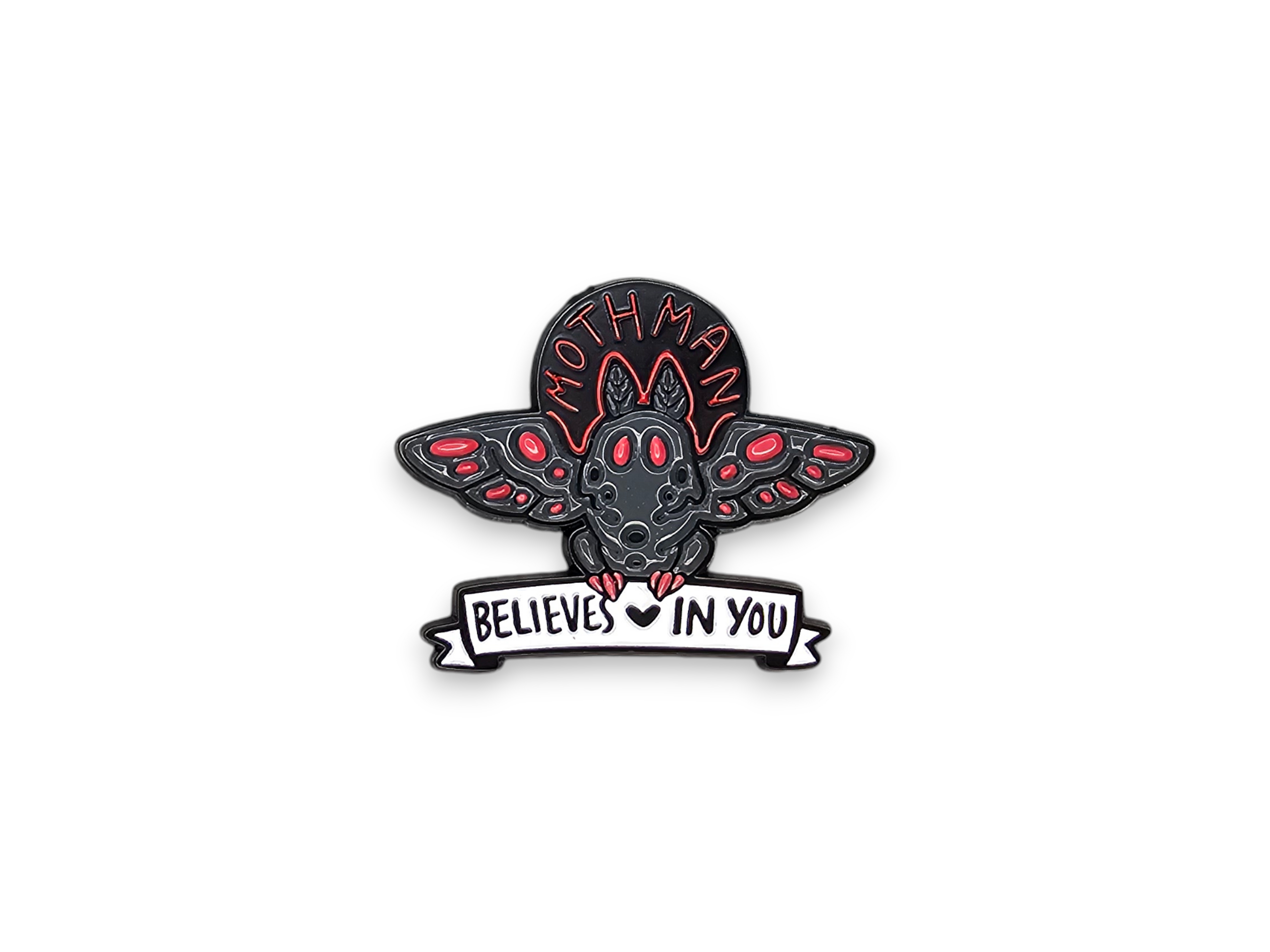 Metal Pin, Accessory, Cute, Chibi, enamel, Sorrow, Bat, Shield, D20, True crime, horror, thing, cup, tombstone, mothman, raven, pentagram