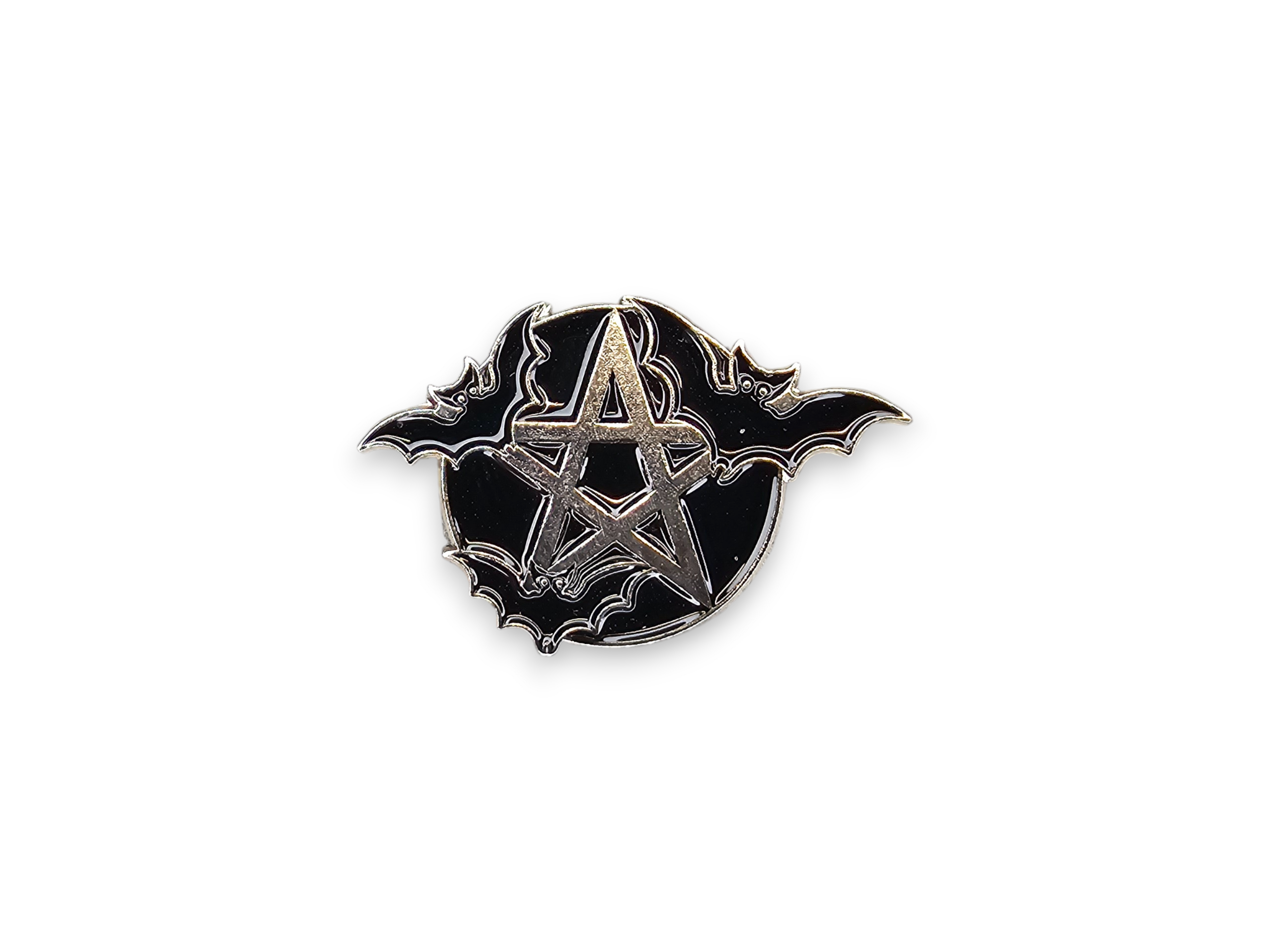 Metal Pin, Accessory, Cute, Chibi, enamel, Sorrow, Bat, Shield, D20, True crime, horror, thing, cup, tombstone, mothman, raven, pentagram