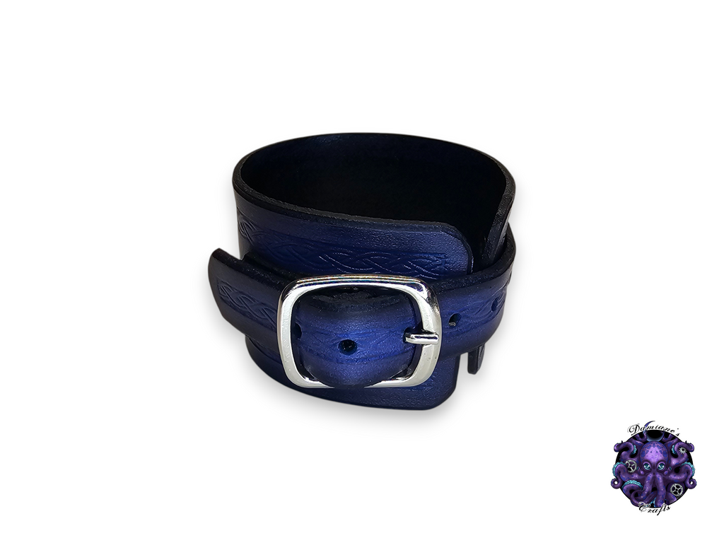 Cuero auténtico, pulsera, brazalete, brazalete, pulpo, steampunk, burbuja, gótico, punk, rock, metal, heavy metal, morado, accesorio de moda