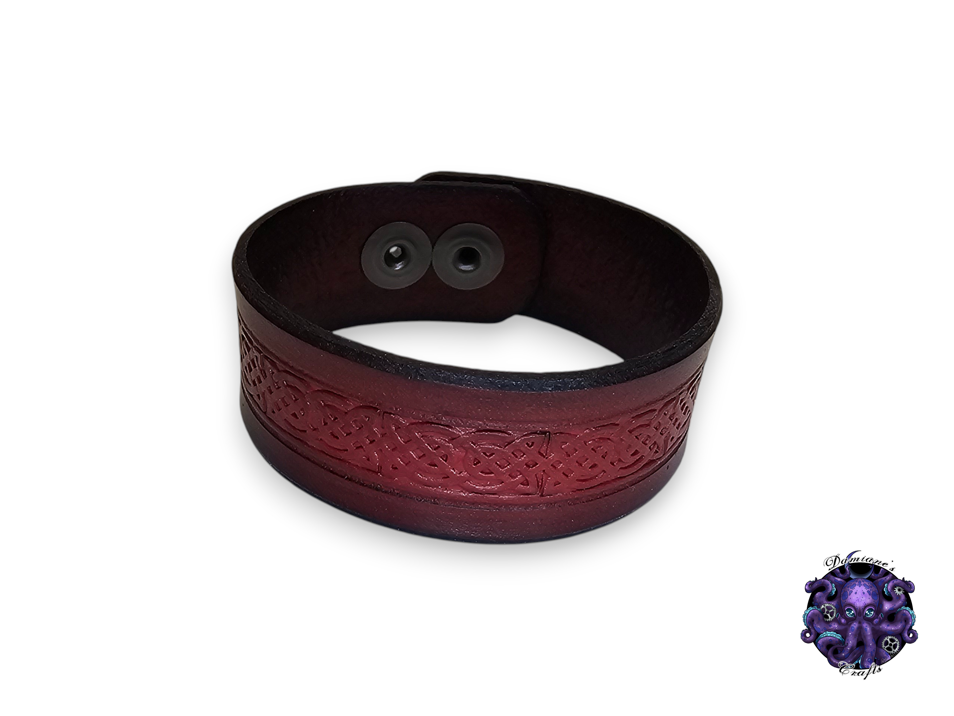 Real leather, Wristband, Wristcuff, Cuff, Bracelet, Celtic Knot, Medieval, gothic, punk, rock, metal, heavy metal, mode accessory