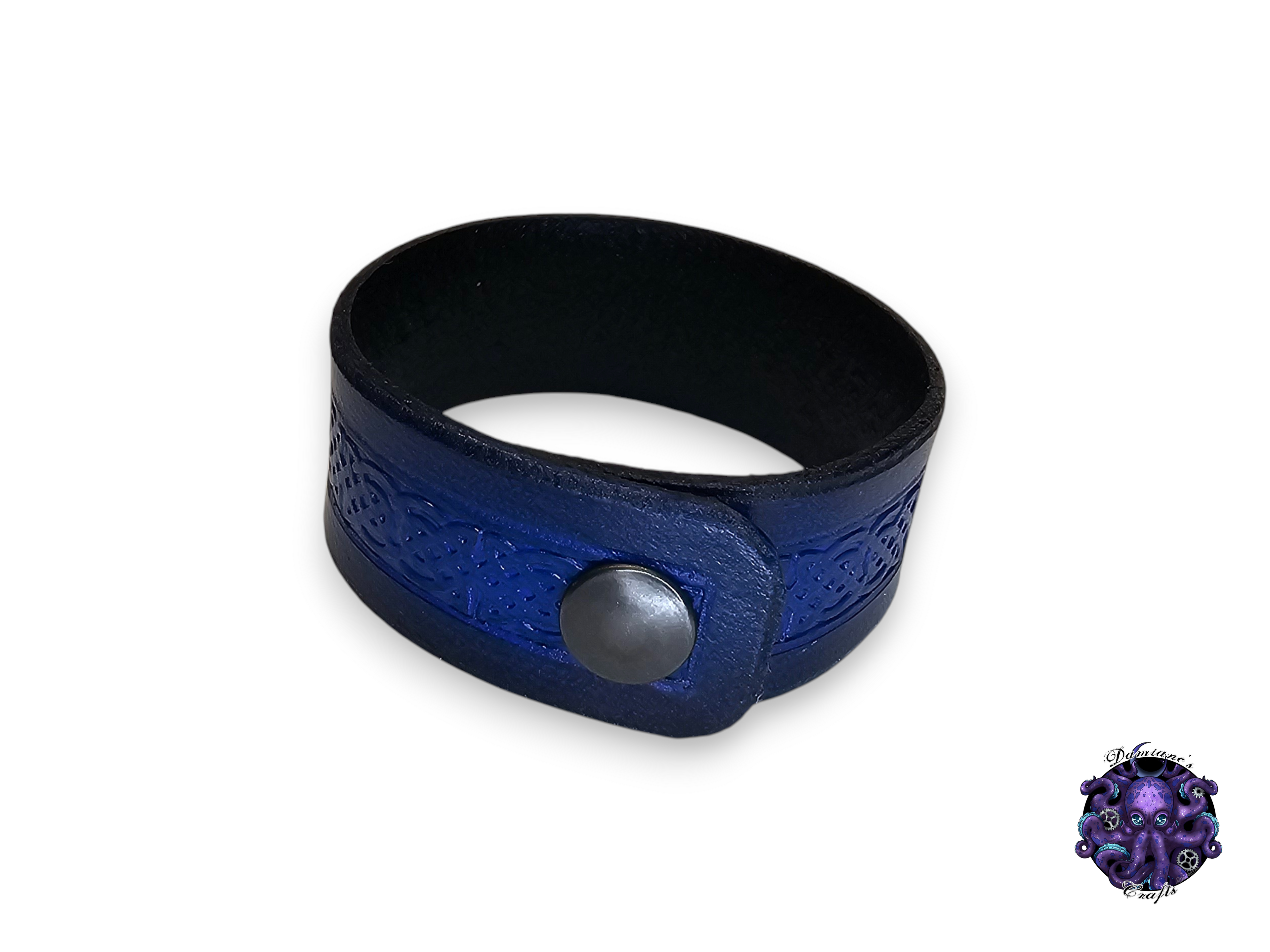 Cuero auténtico, pulsera, brazalete, brazalete, nudo celta, medieval, gótico, punk, rock, metal, heavy metal, accesorio de moda