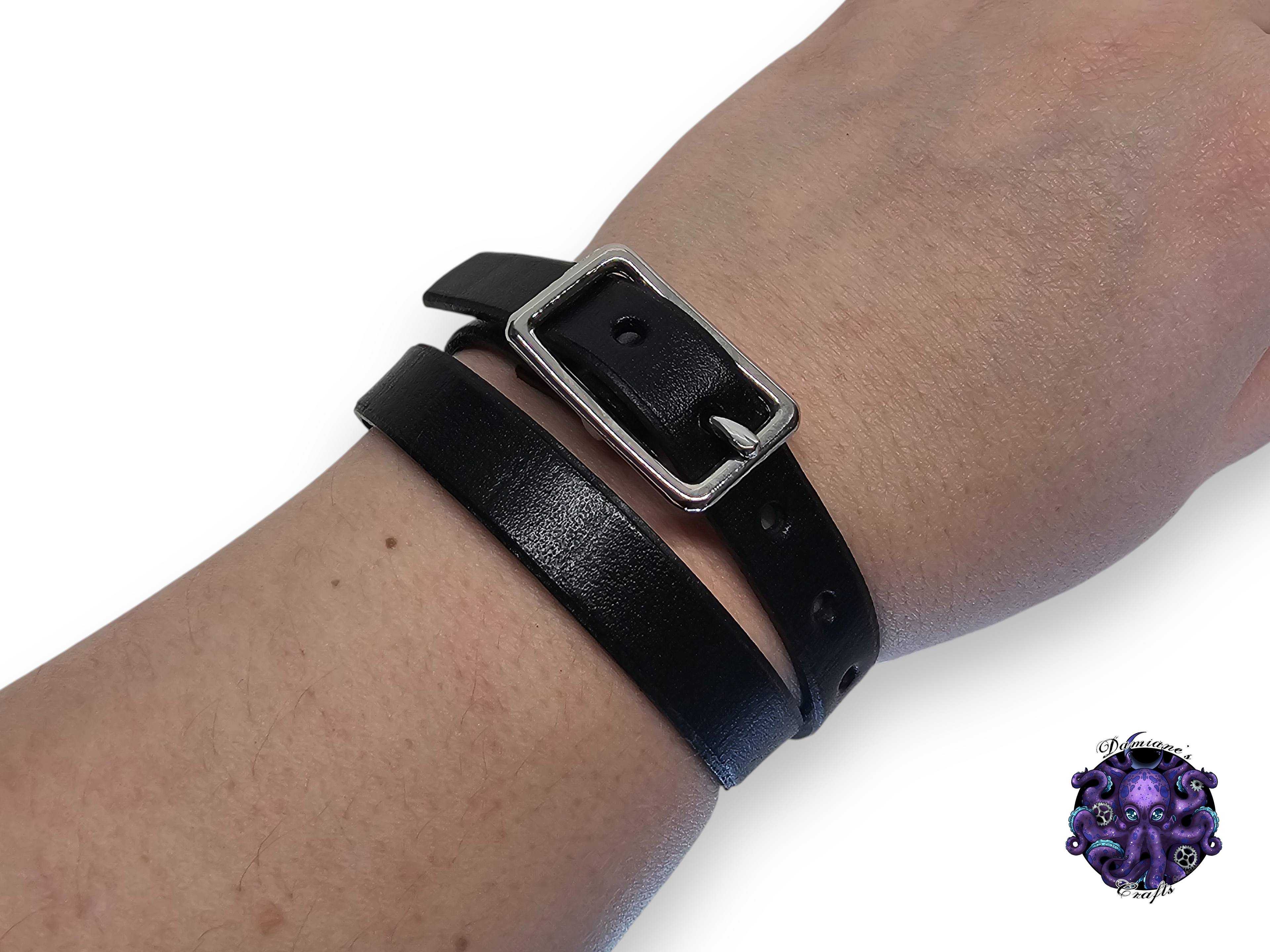 Cuero auténtico, pulsera, brazalete, brazalete, correa, hebilla, medieval, gótico, punk, rock, metal, heavy metal, accesorio de moda