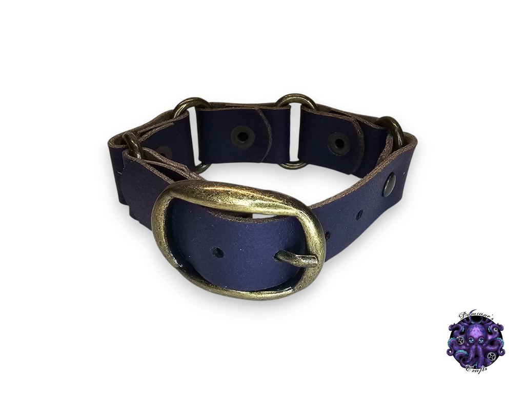 Bracelet en cuir véritable, manchette, anneau ovale, style médiéval, gothique, punk, rock, métal, heavy metal, accessoire de mode, boucle