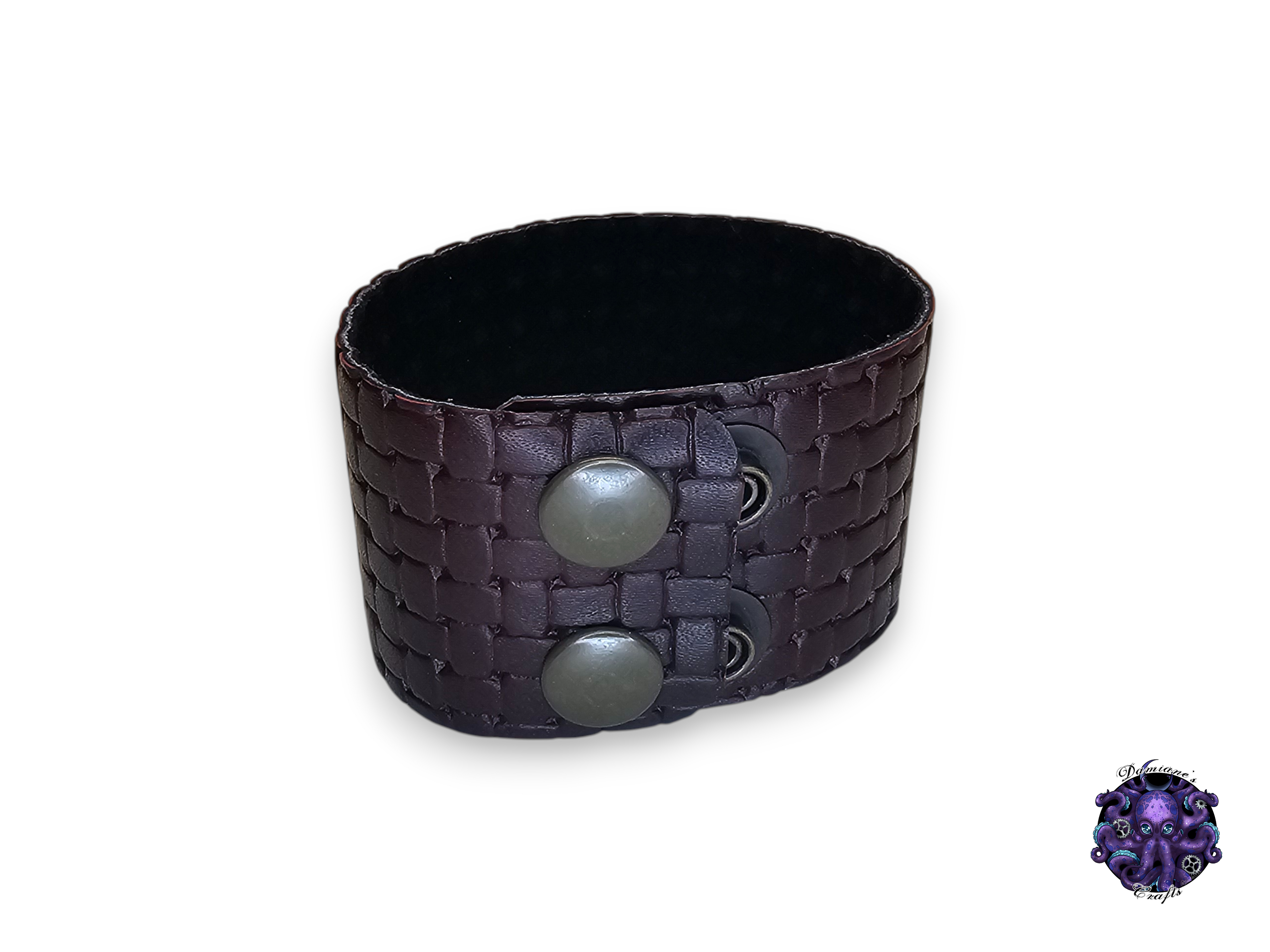 Cuero auténtico, pulsera, brazalete, brazalete, brazalete, simple, broche, medieval, gótico, punk, rock, metal, heavy metal, accesorio de moda