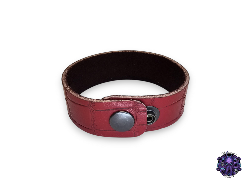 Cuero auténtico, pulsera, brazalete, brazalete, brazalete, simple, broche, medieval, gótico, punk, rock, metal, heavy metal, accesorio de moda