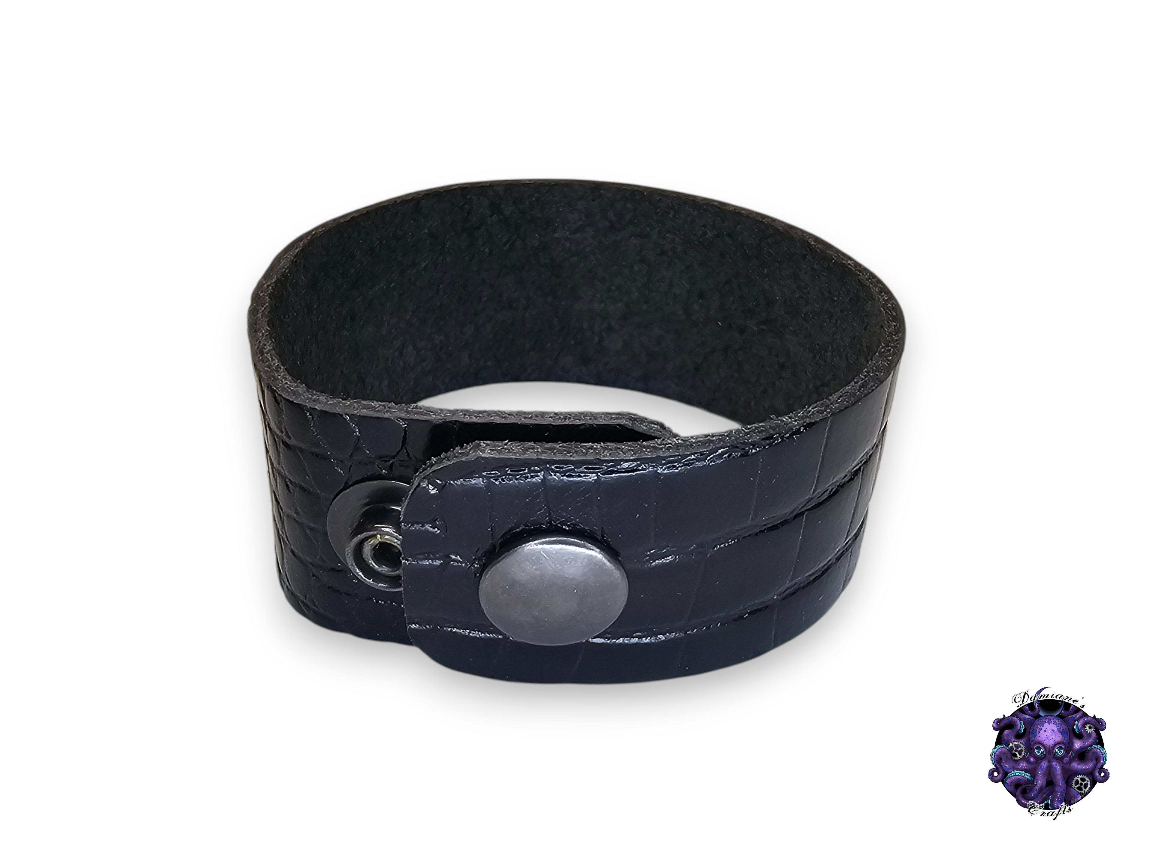 Cuero auténtico, pulsera, brazalete, brazalete, brazalete, simple, broche, medieval, gótico, punk, rock, metal, heavy metal, accesorio de moda