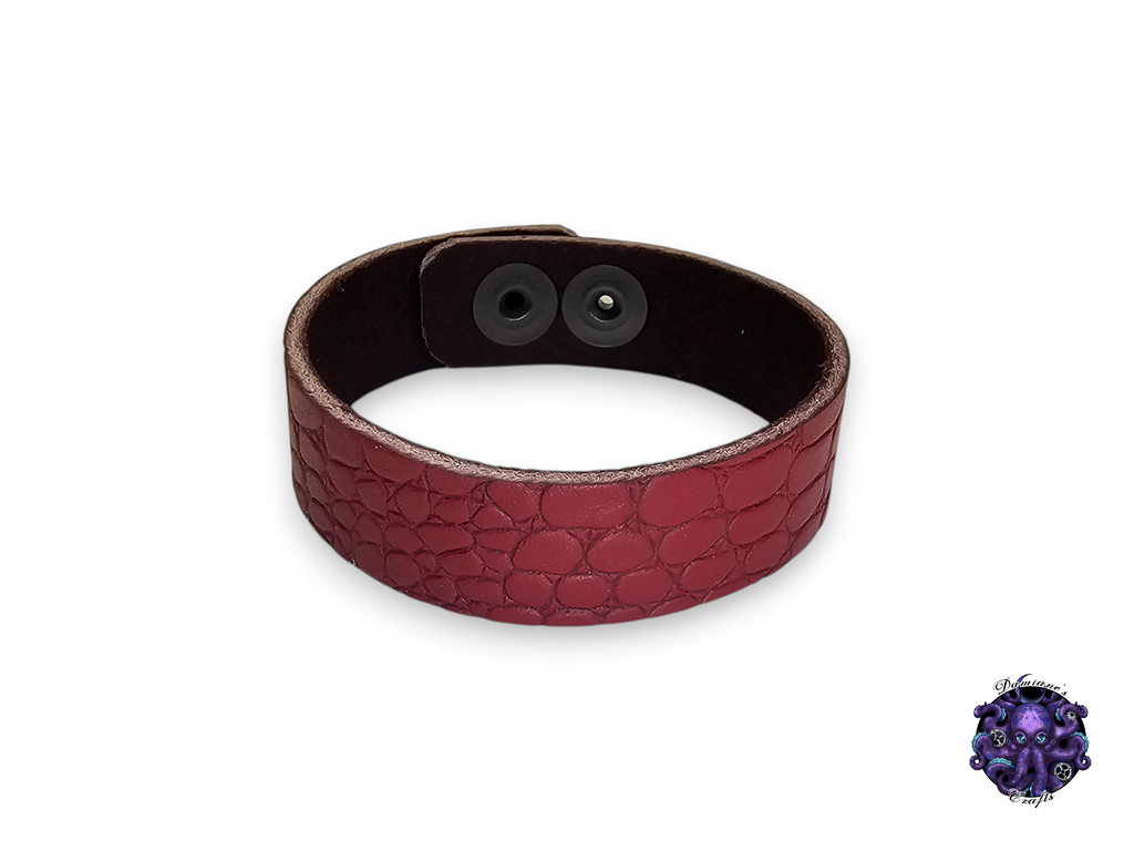 Cuero auténtico, pulsera, brazalete, brazalete, brazalete, simple, broche, medieval, gótico, punk, rock, metal, heavy metal, accesorio de moda