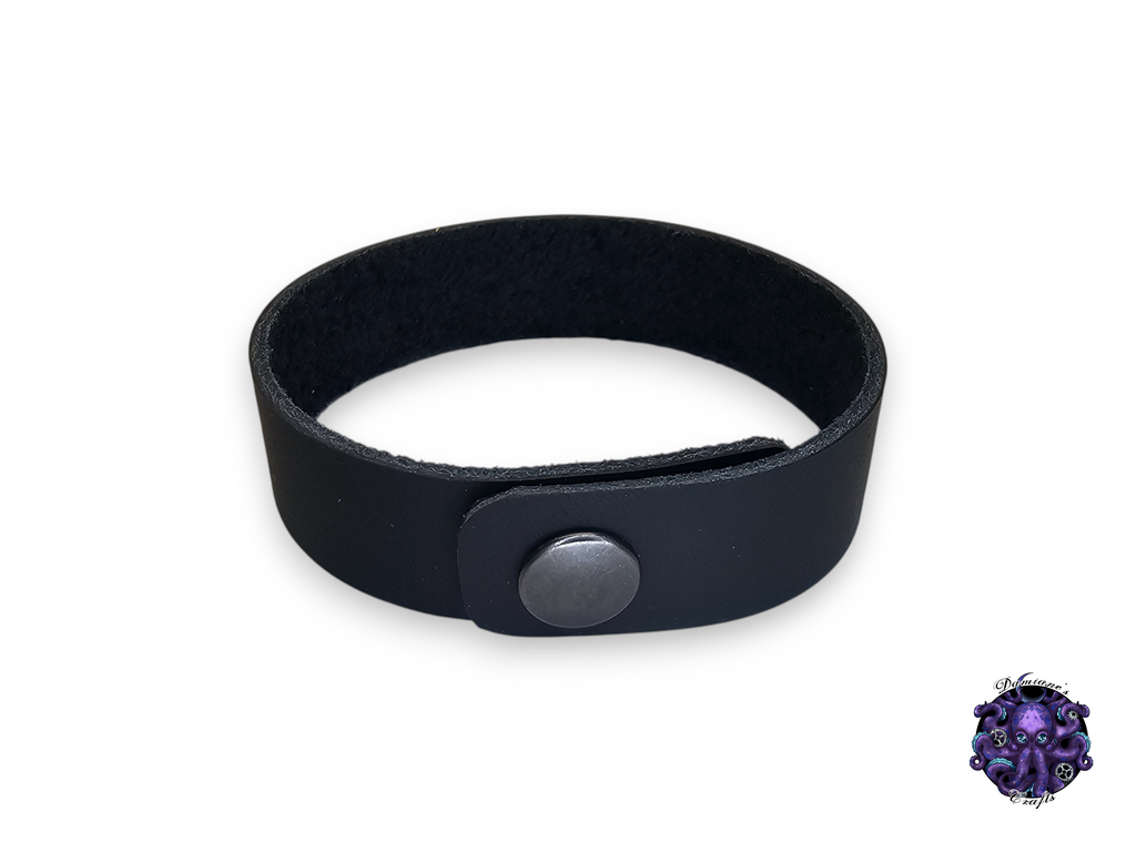 Cuero auténtico, pulsera, brazalete, brazalete, brazalete, simple, broche, medieval, gótico, punk, rock, metal, heavy metal, accesorio de moda