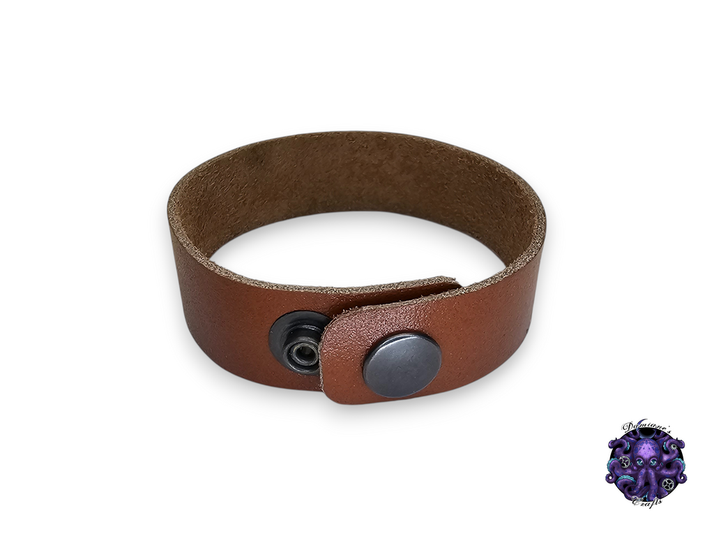 Cuero auténtico, pulsera, brazalete, brazalete, brazalete, simple, broche, medieval, gótico, punk, rock, metal, heavy metal, accesorio de moda