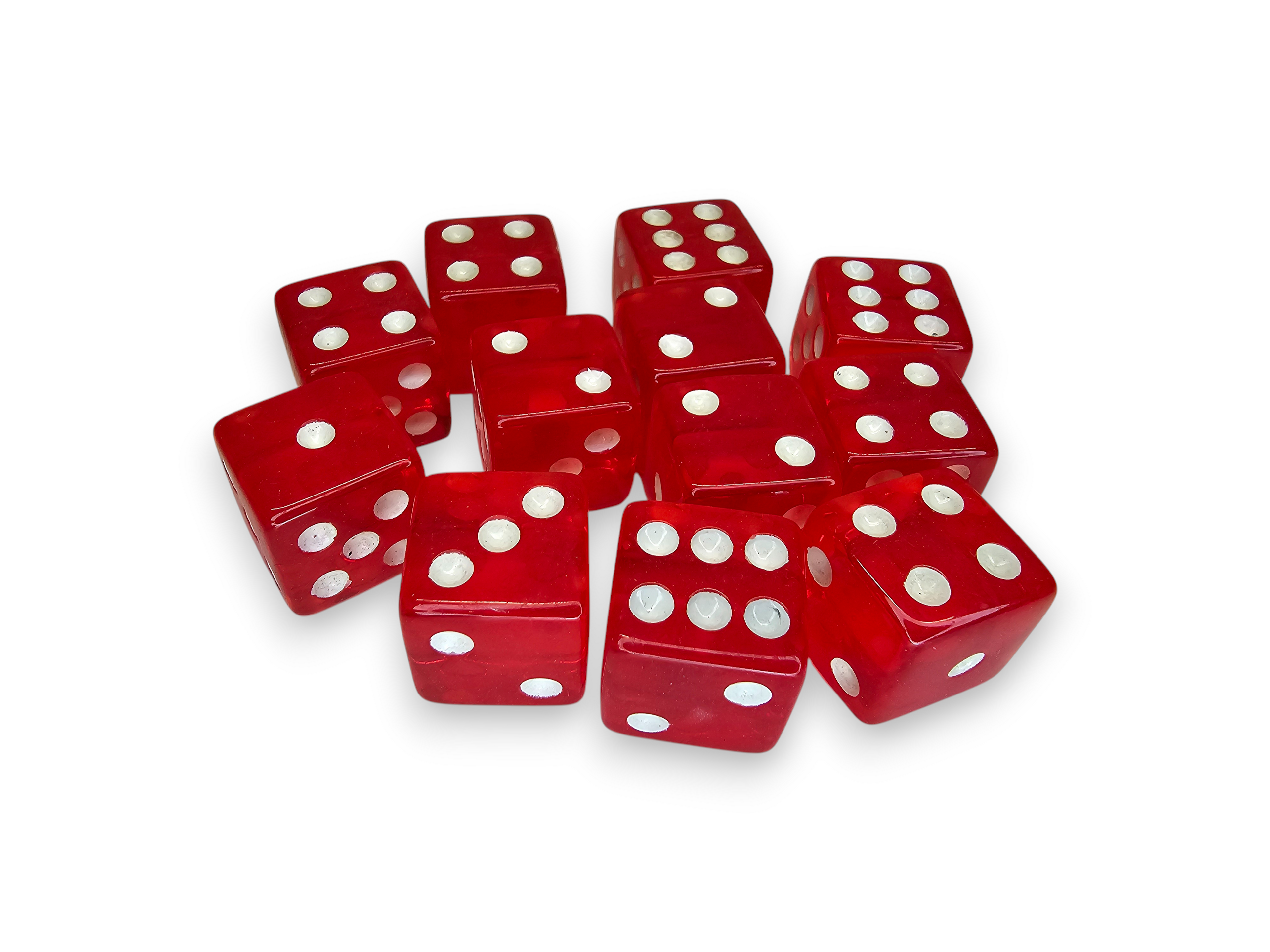 Acrylic Dice, D6, set, Pack of 6, Pack of 8, Pack of 12, board game, gaming, multicolor
