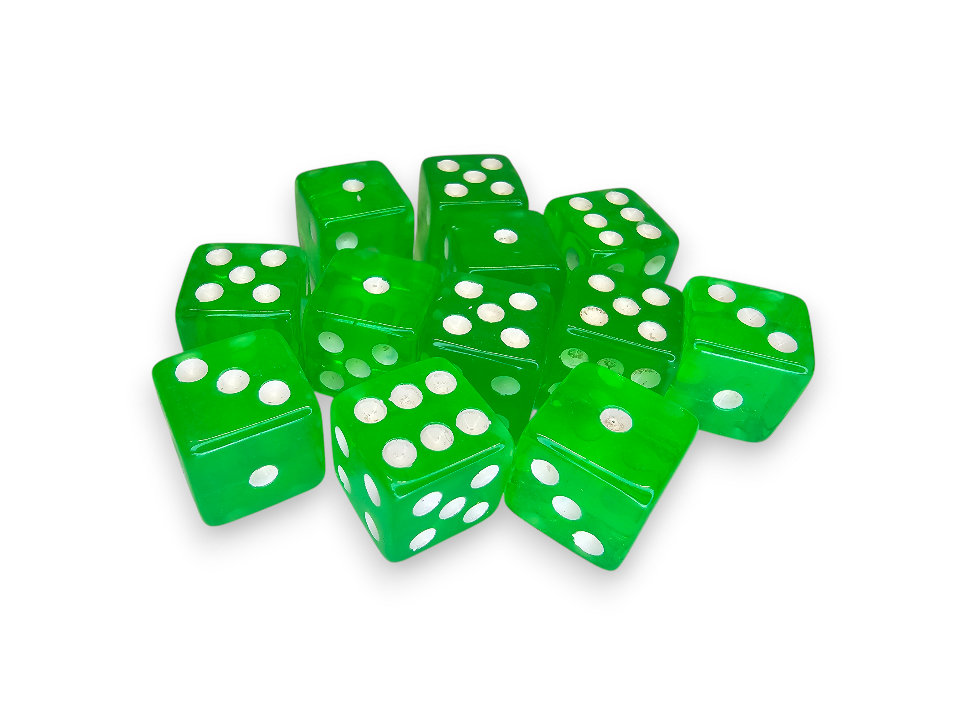 Acrylic Dice, D6, set, Pack of 6, Pack of 8, Pack of 12, board game, gaming, multicolor