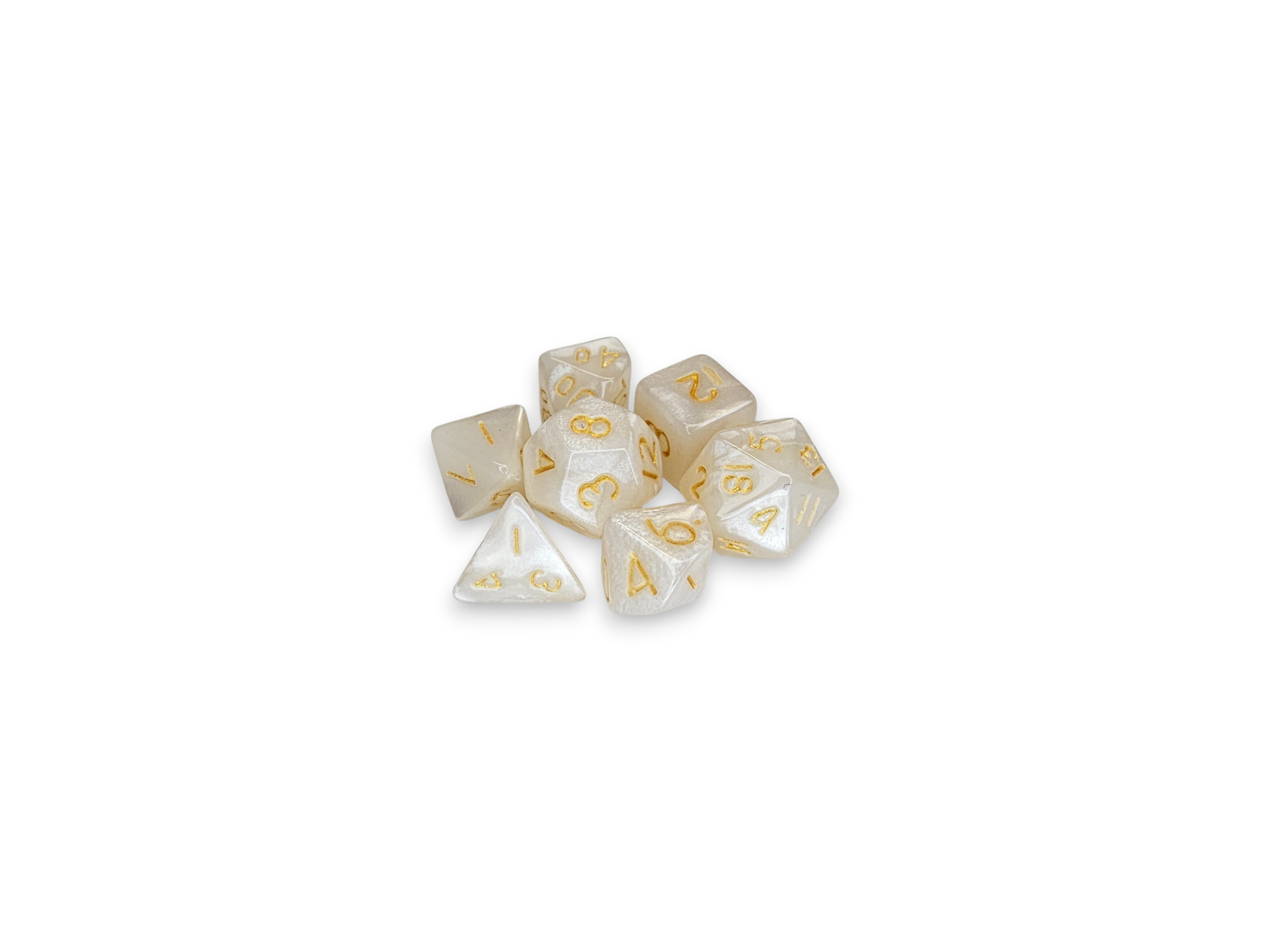 Mini, small, Acrylic Dice, Polyhedral, sets, Perlized, sparkles, Dnd, Dungeon, Dragon, board game, gaming