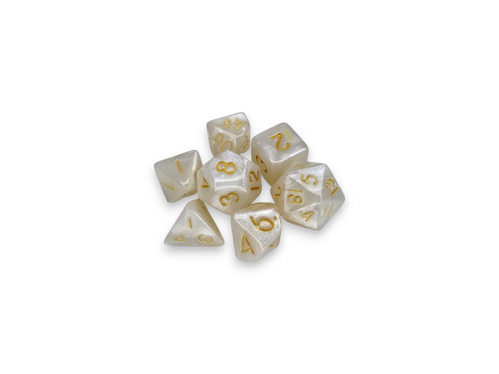 Mini, small, Acrylic Dice, Polyhedral, sets, Perlized, sparkles, Dnd, Dungeon, Dragon, board game, gaming