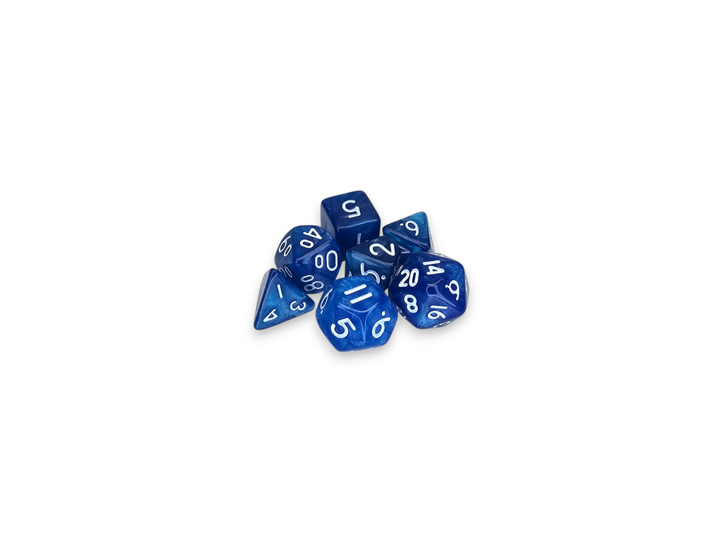 Mini dés polyédriques en acrylique, nacrés et pailletés, parfaits pour Donjons et Dragons (D&amp;D), jeux de société et jeux de société.