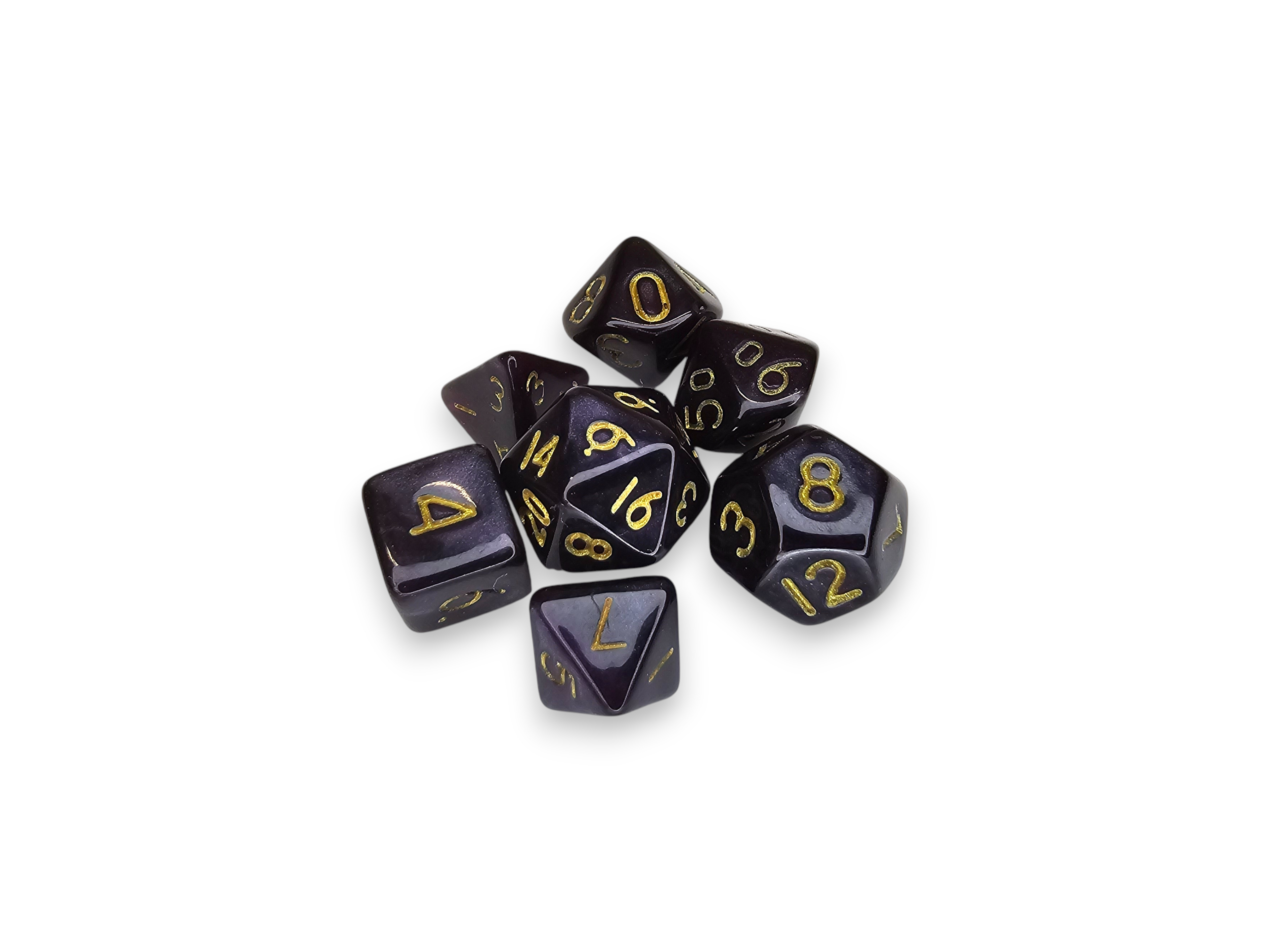 Mini, small, Acrylic Dice, Polyhedral, sets, Perlized, sparkles, Dnd, Dungeon, Dragon, board game, gaming